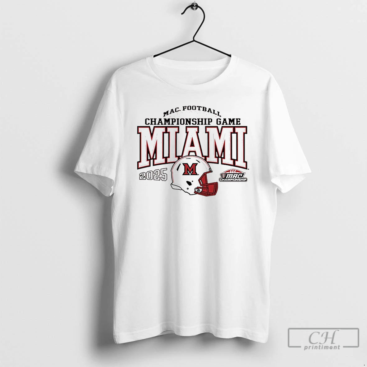 Classic Miami Redhawks 2025 Mac Football Championship Bound Helmet