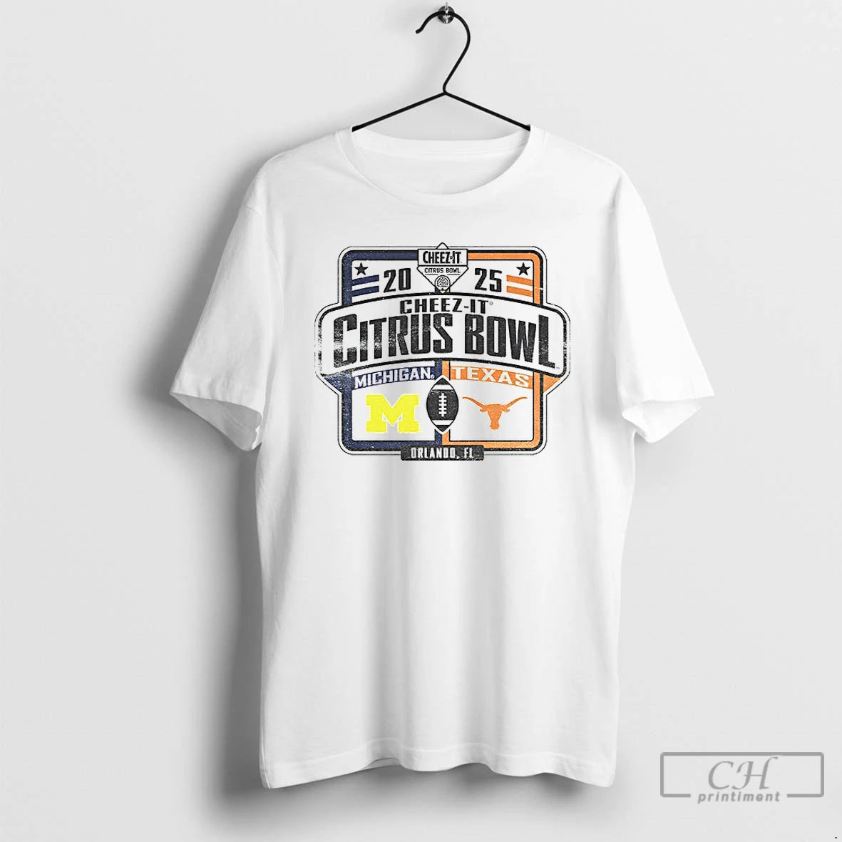 Classic Michigan Wolverines Vs Texas Longhorns Cheez It Citrus Bowl 2025 Logo T Shirts Sweater