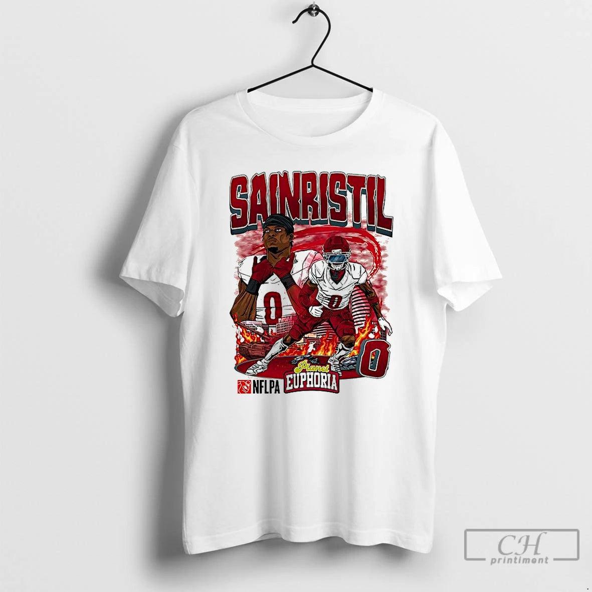 Classic Mike Sainristil Washington Commanders Football Tank Player Number 0 Cartoon
