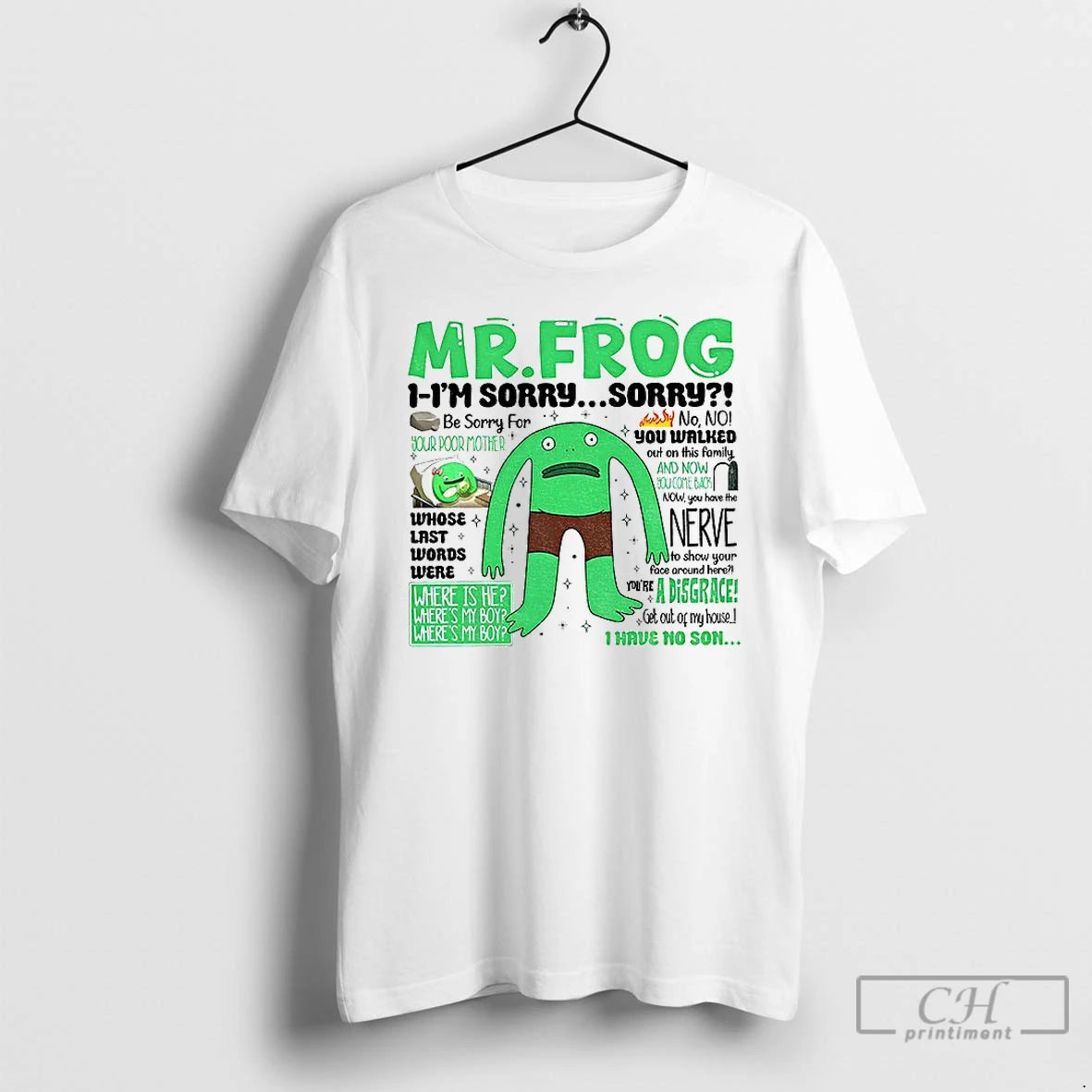 Classic Mr Frog Where Is My Boy Dad Quote Internet Tiktok Meme T Shirts Sweater