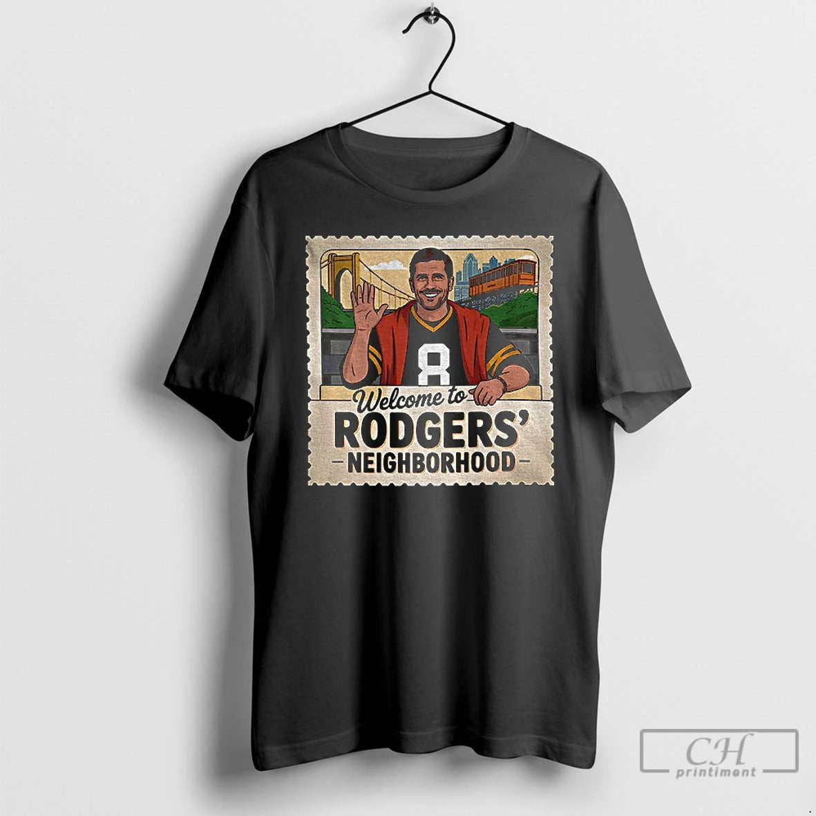 Classic Mr Rogers Neighborhood Welcome To Rodgers Aaron Rodgers Stamp