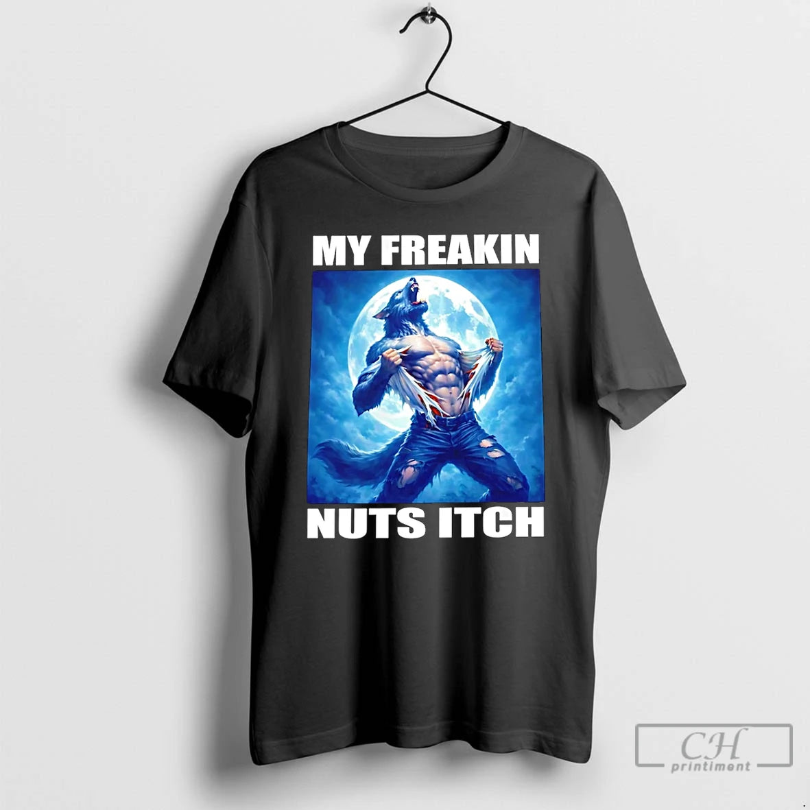 Classic My Freakin Nuts Itch Wolf