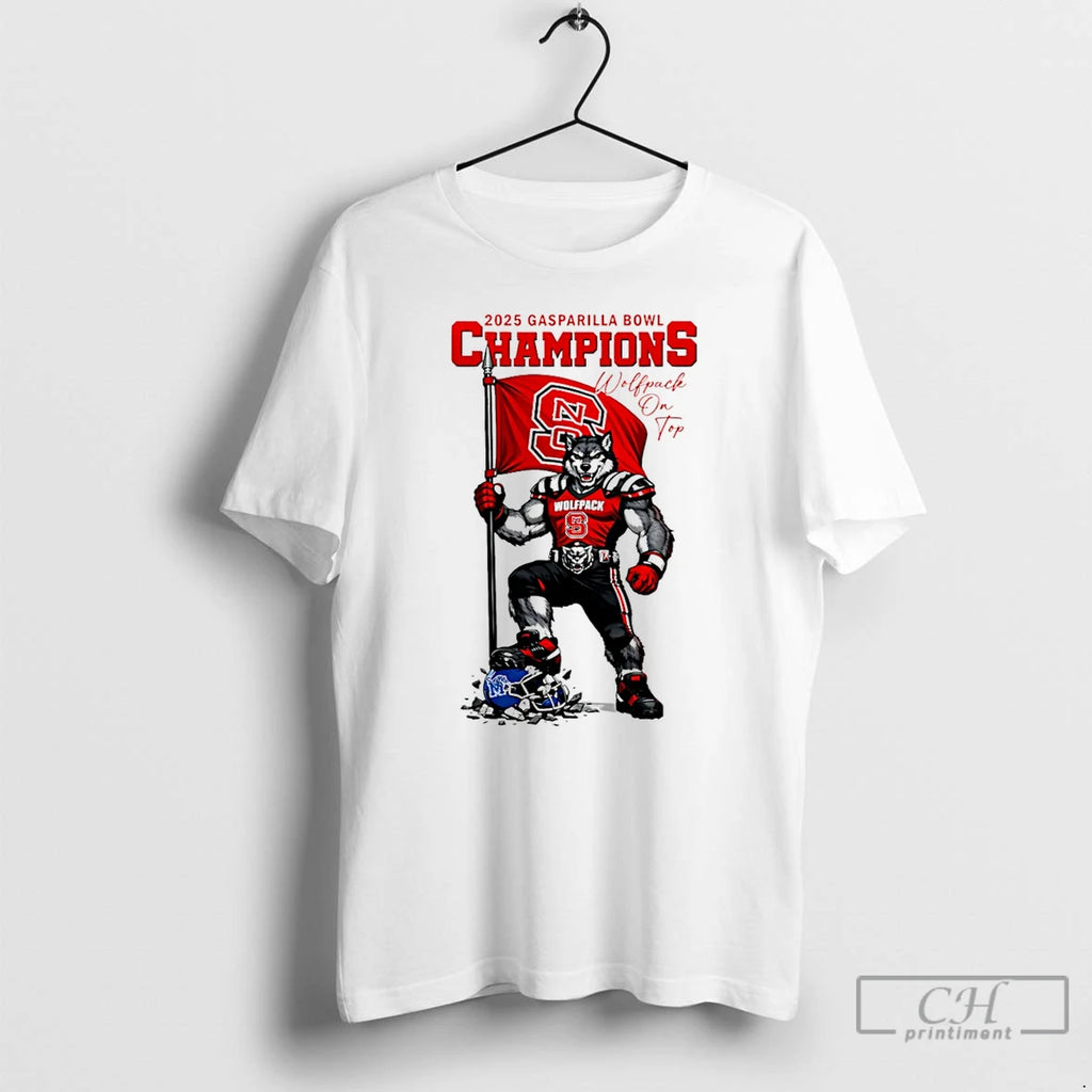 Classic Nc State Wolfpack Union Home Mortgage Gasparilla Bowl Champions 2025 Mascot T Shirts Sweater