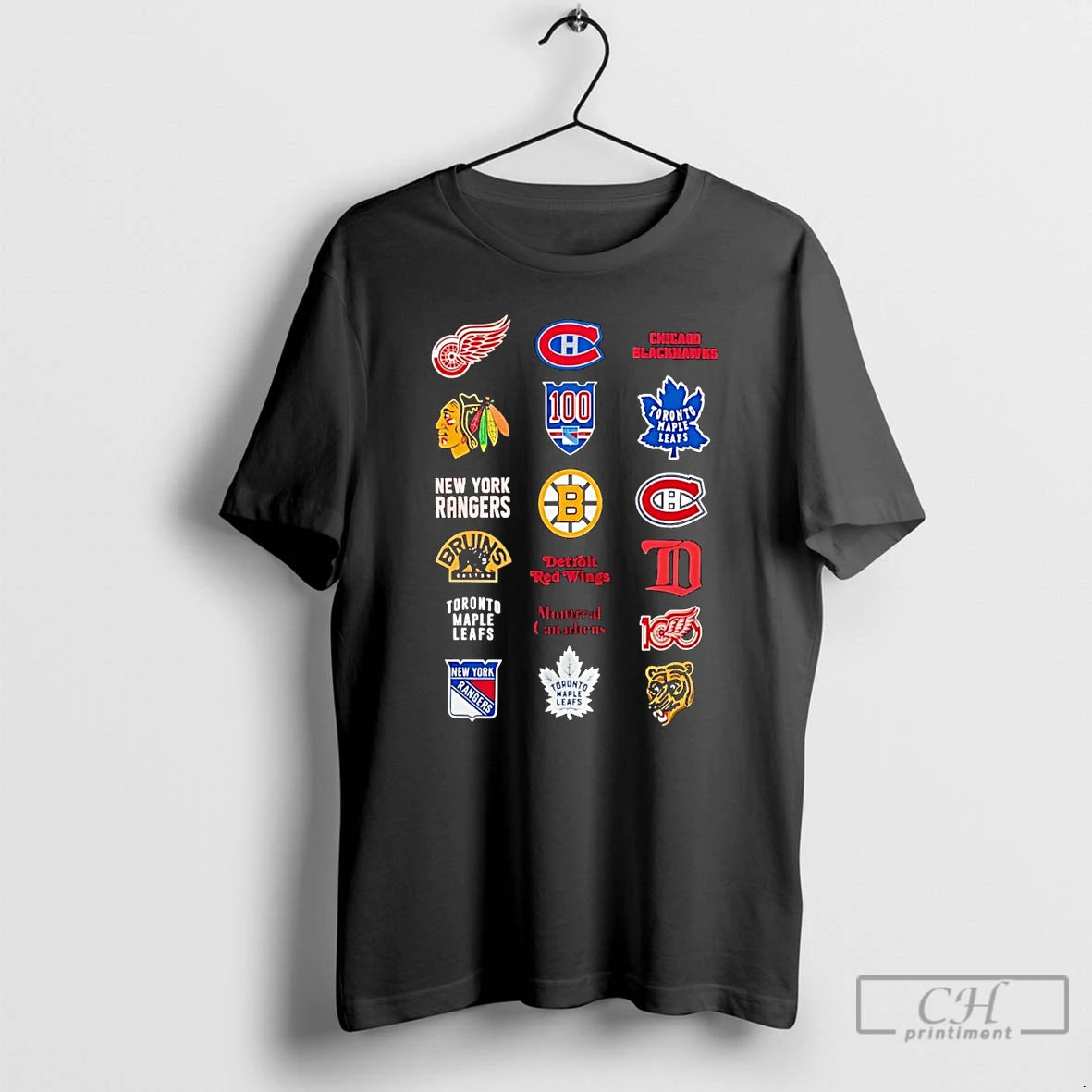 Classic Nhl 6 Starter Teams Logo Collage