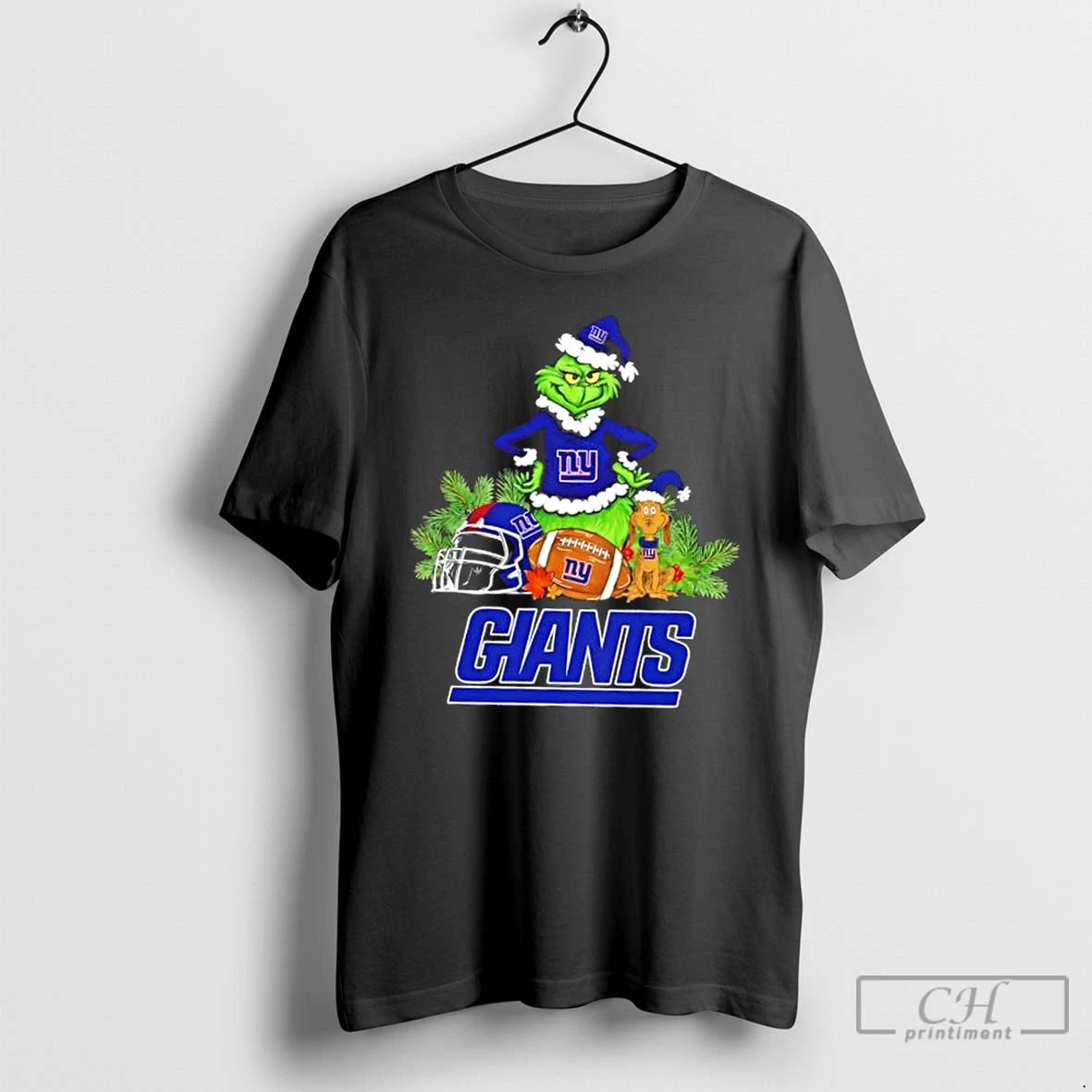 Classic New York Giants Football X Grinch And Max Dog Merry Christmas T Shirts Sweater