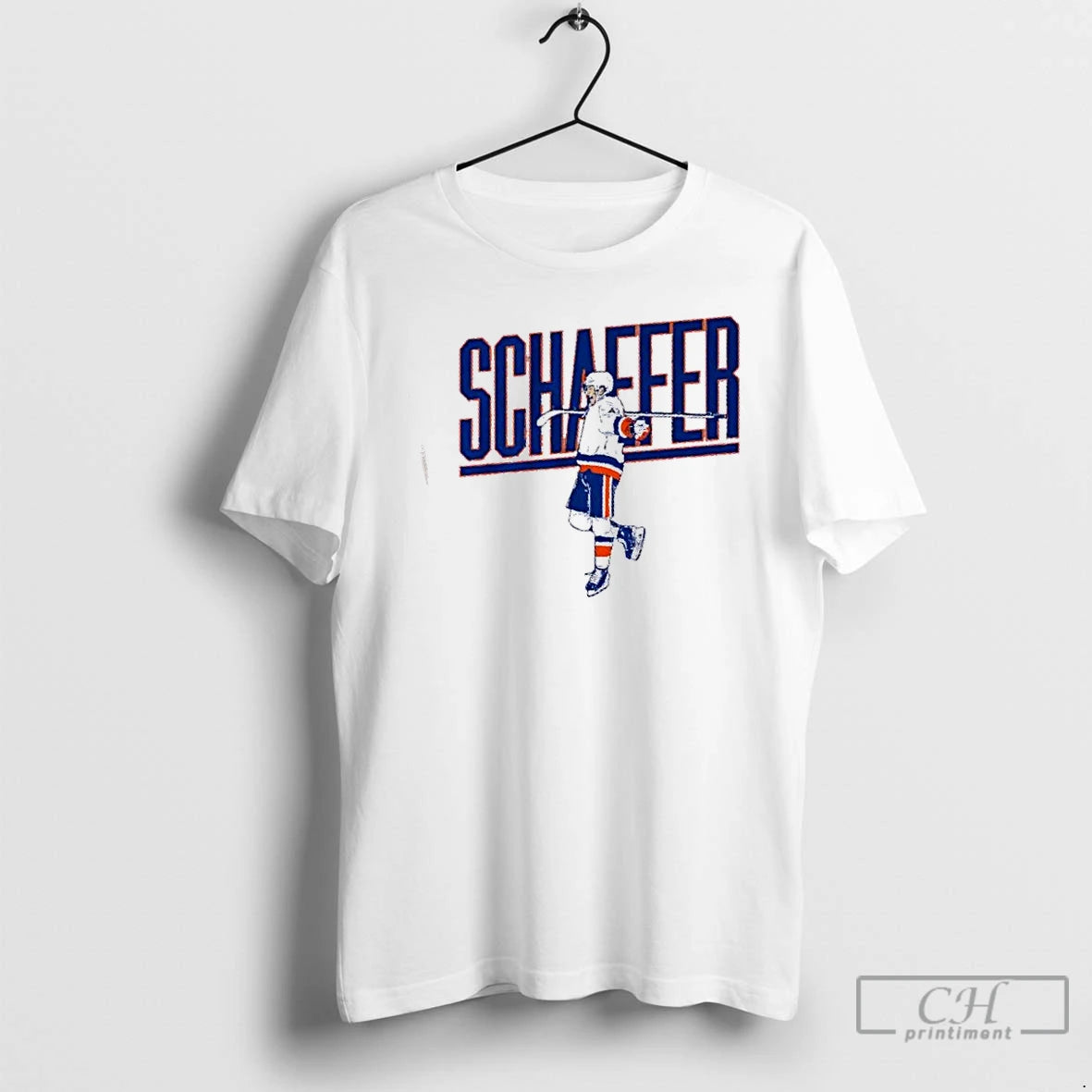 Classic New York Giants Hockey Matthew Schaefer Name Pose