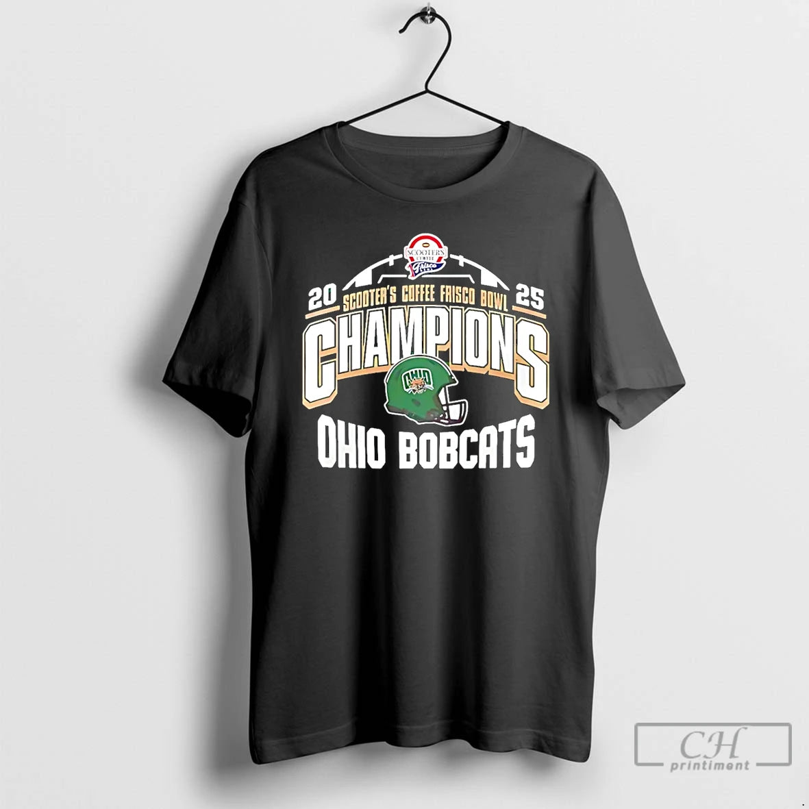 Classic Ohio Bobcats Scooters Coffee Frisco Bowl Champion 2025 Helmet