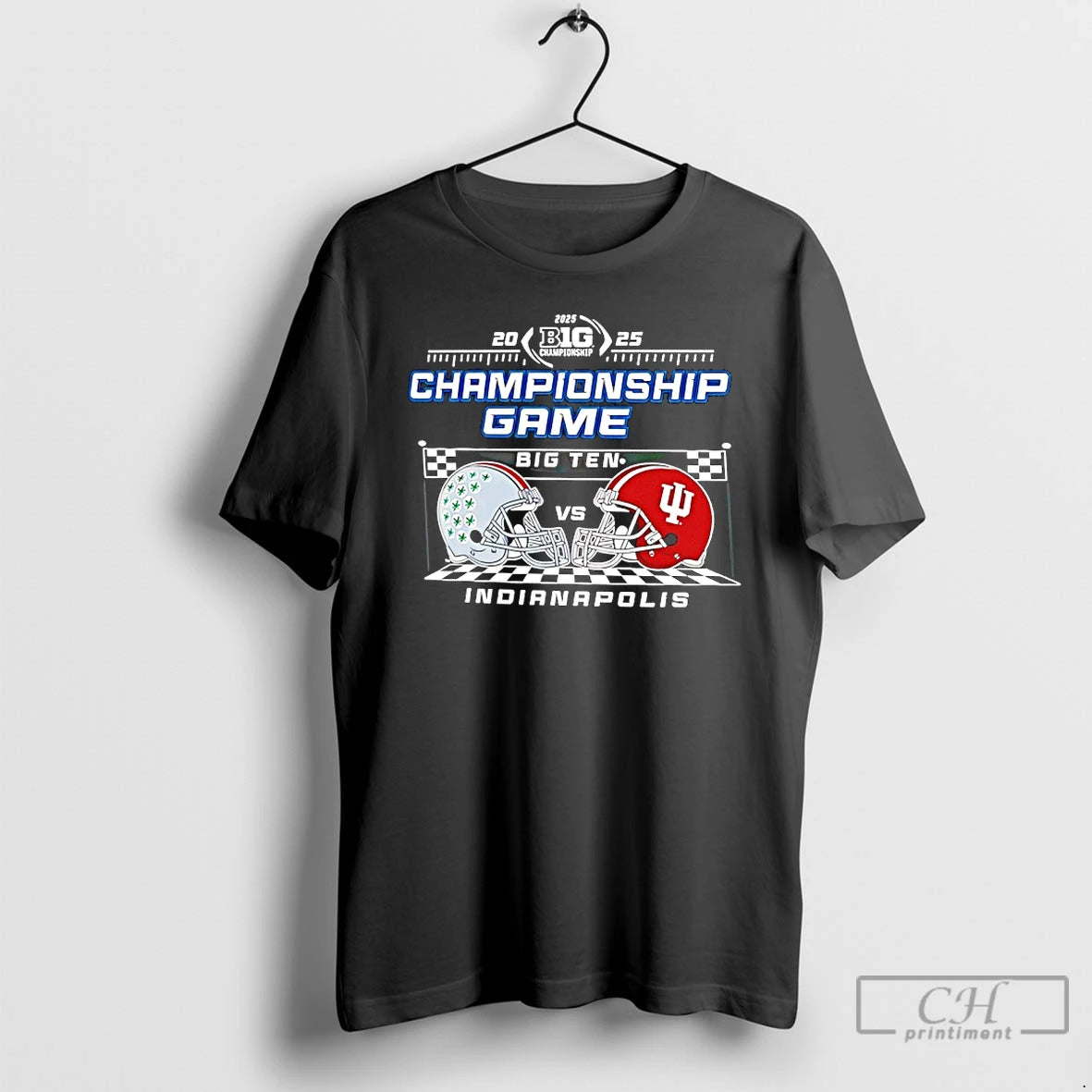 Classic Ohio State Vs Indiana Indianapolis Big Ten 2025 Football Championship Helmets T Shirts Sweater