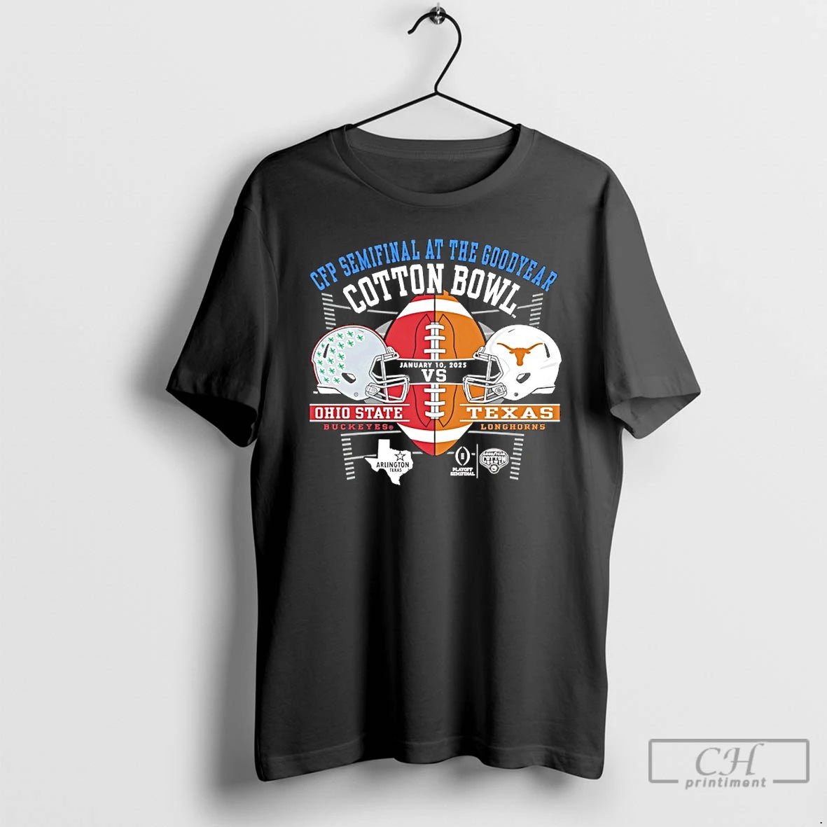 Classic Ohio State Vs Texas Cfp Semifinal At The Goodyear Cotton Bowl 2025 T Shirts