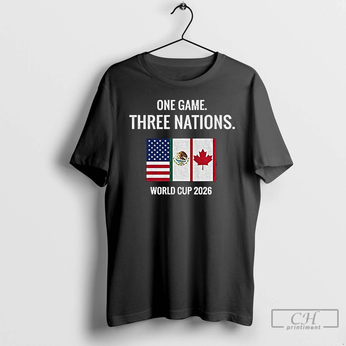 Classic One Game Three Nations World Cup 2026 Flag