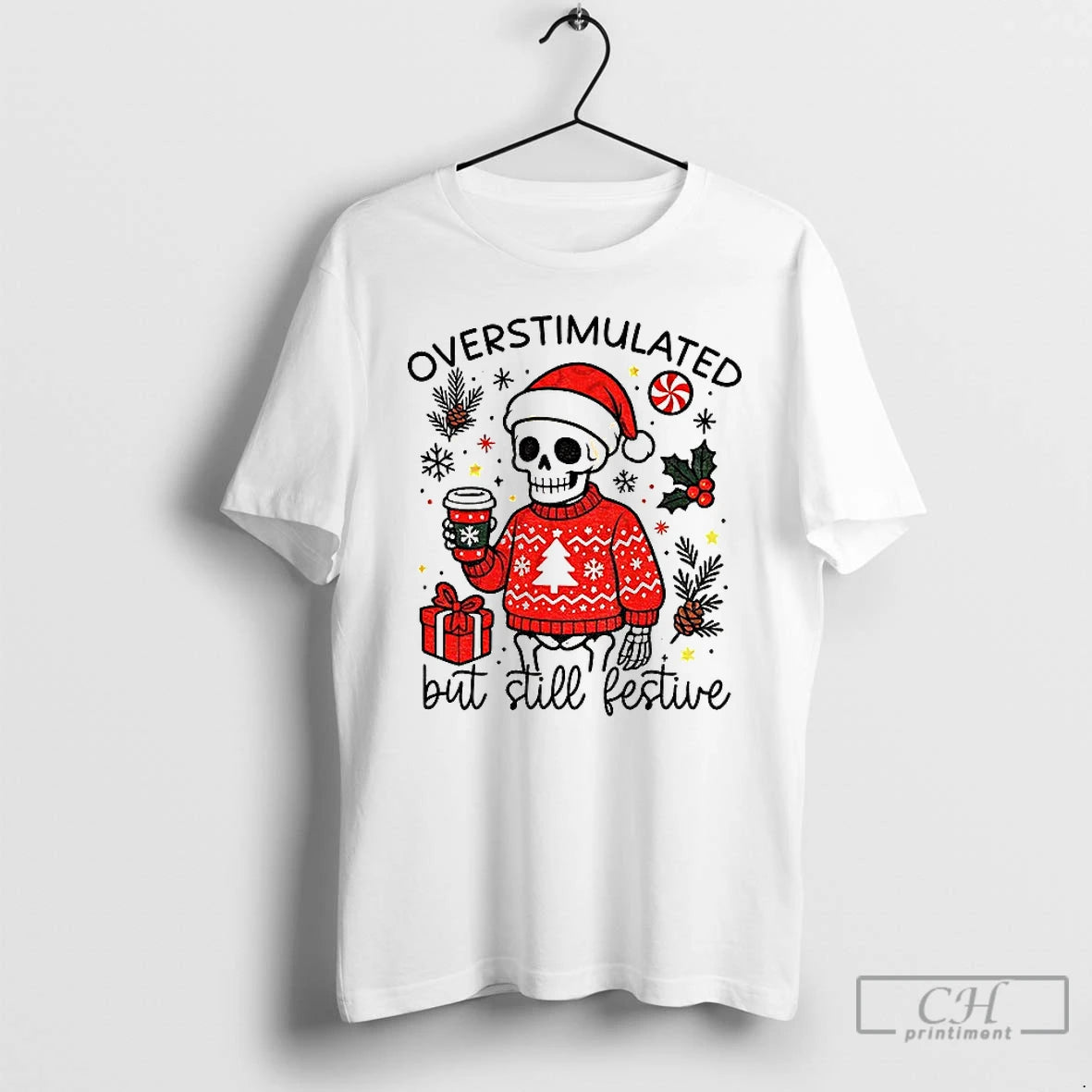 Classic Overstimulated But Still Festive Funny Christmas 2025