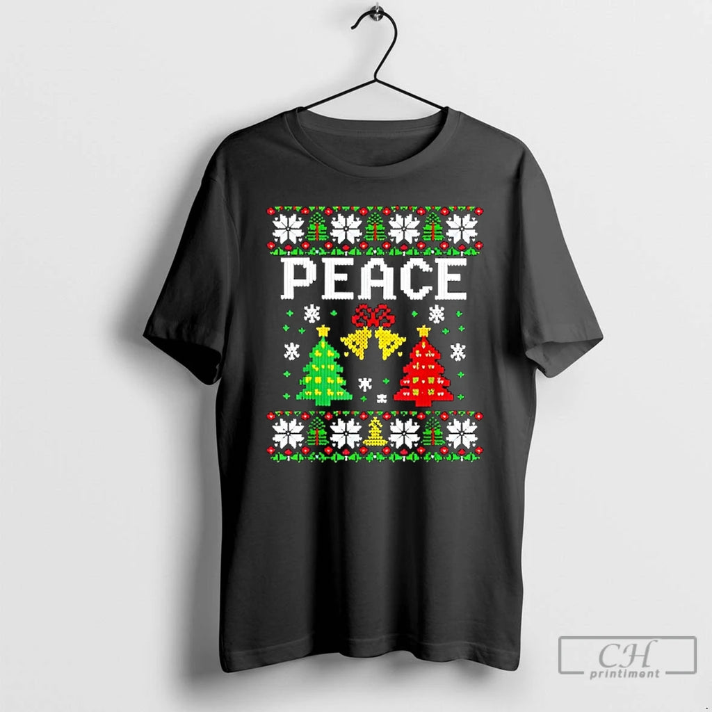 Classic Peace I Come In Peace Couple Matching Ugly Christmas