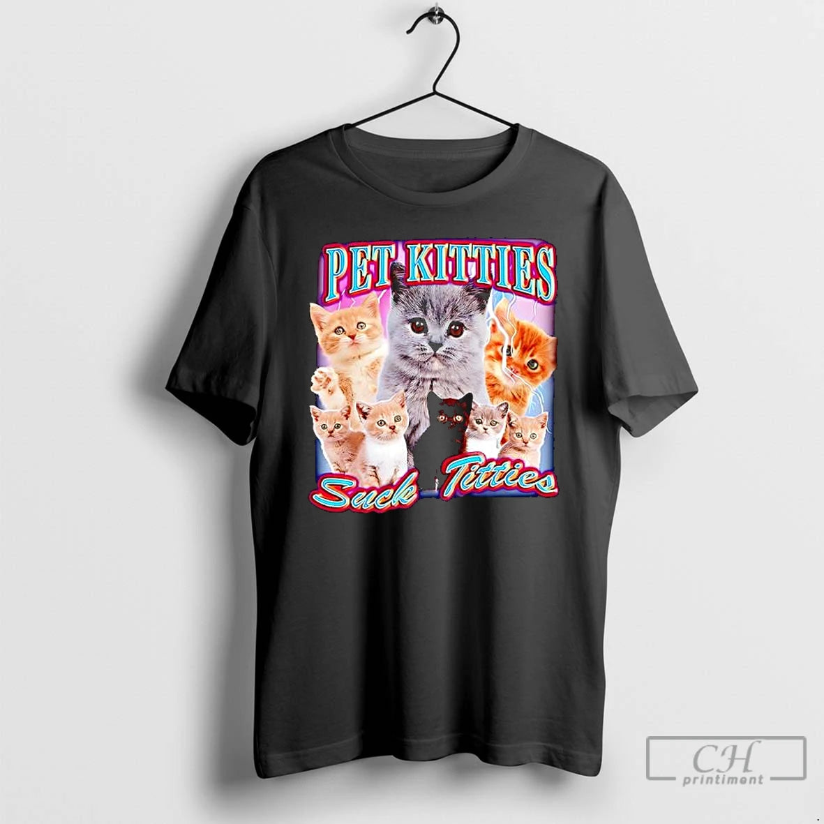 Classic Pet Kitties Suck Titties Cats Graphic