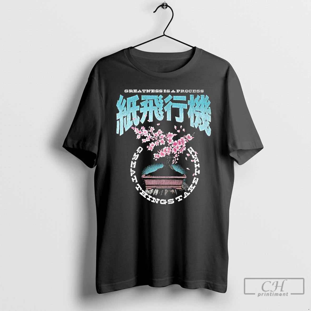Classic Planes Each Greatness Is A Process Great Things Take Time Cherry Blossom T Shirts