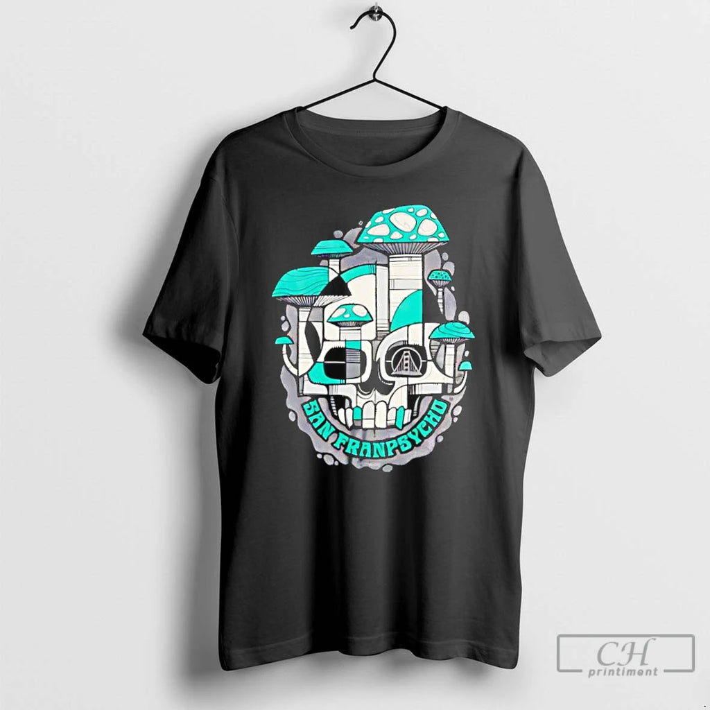 Classic San Franpsycho Skulls And Mushrooms