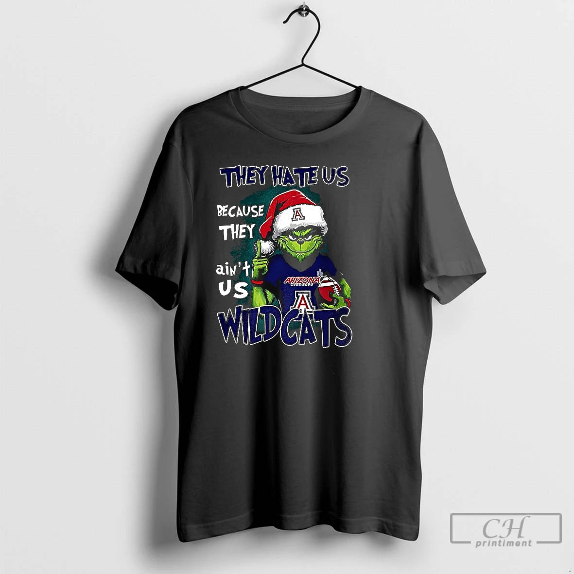 Classic Santa Grinch They Hate Us Because They Aint Us Arizona Wildcats T Shirts Sweater