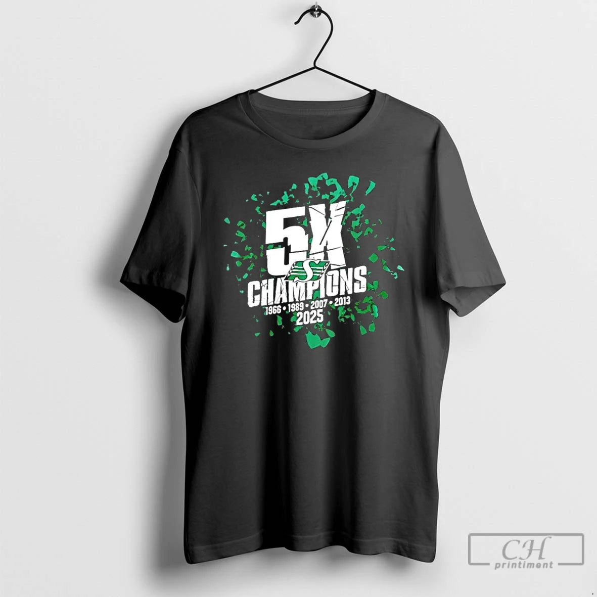 Classic Saskatchewan Roughriders 2025 Grey Cup 5x Champions