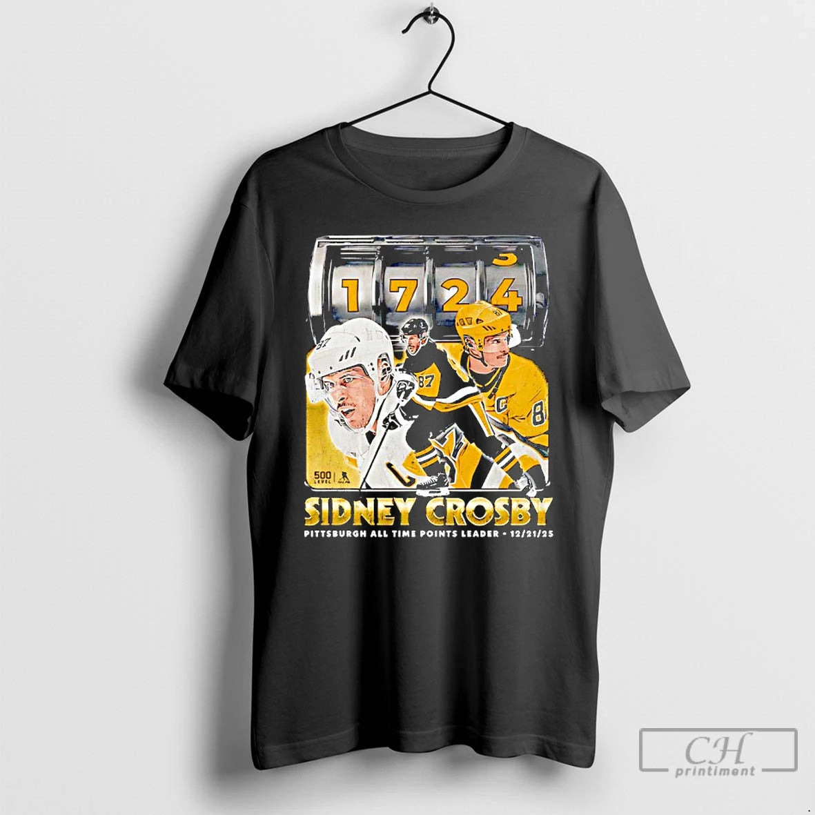 Classic Sidney Crosby 87 Pittsburgh Penguins All Time Points Leader 1724