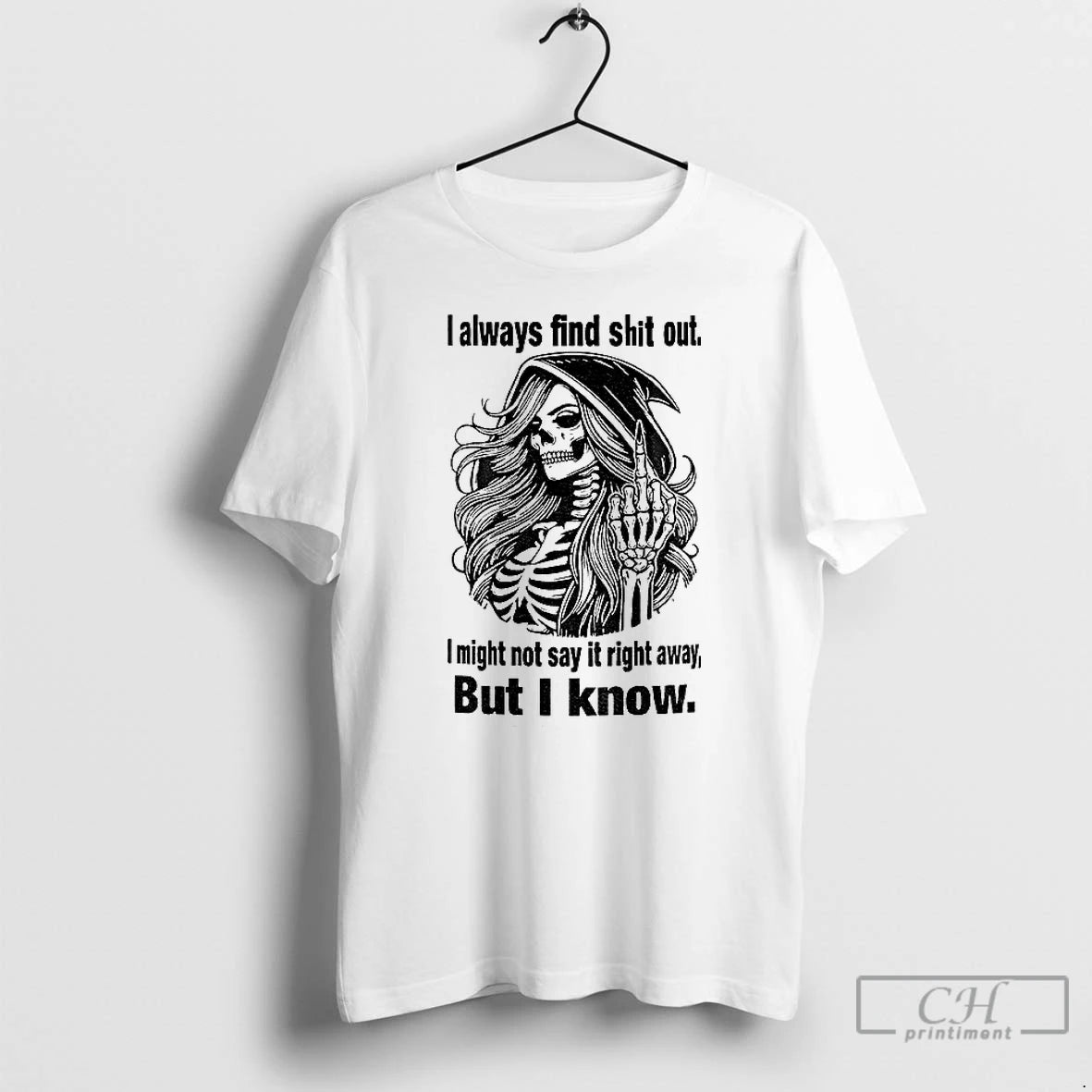 Classic Skull I Always Find Shit Out I Might Not Say It Right Away But