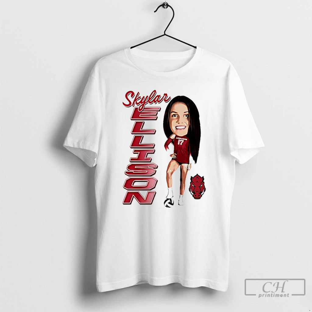 Classic Skylar Ellison Arkansas Razorbacks Caricature