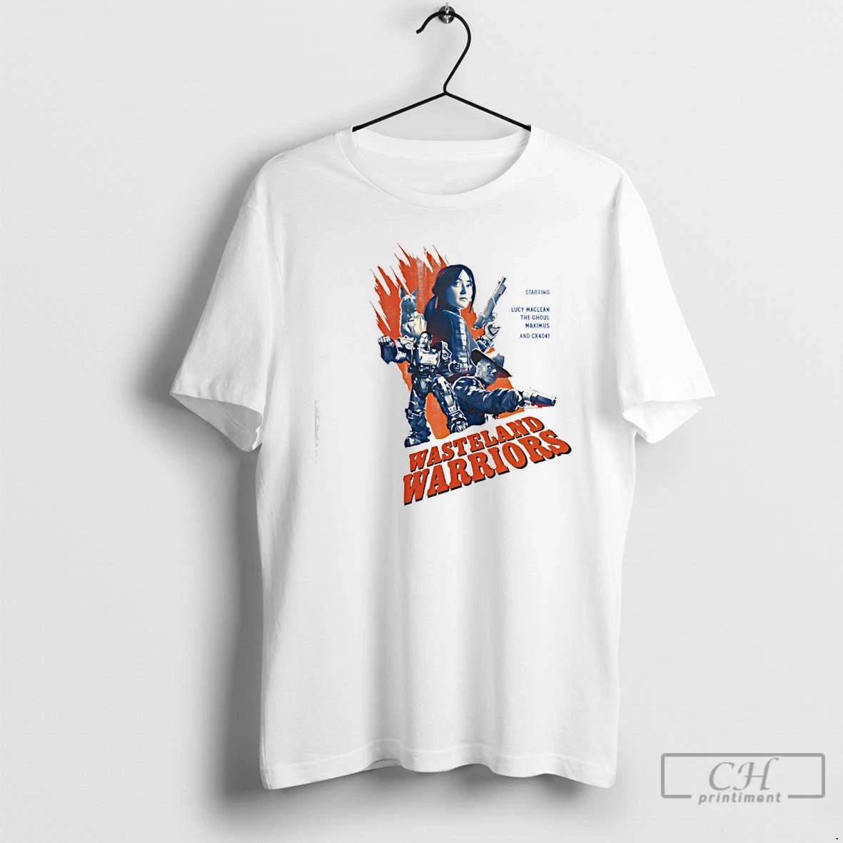 Classic Starring Lucy Maclean The Ghoul Maximus And Cx 404 Fallout Wasteland Warriors T Shirts