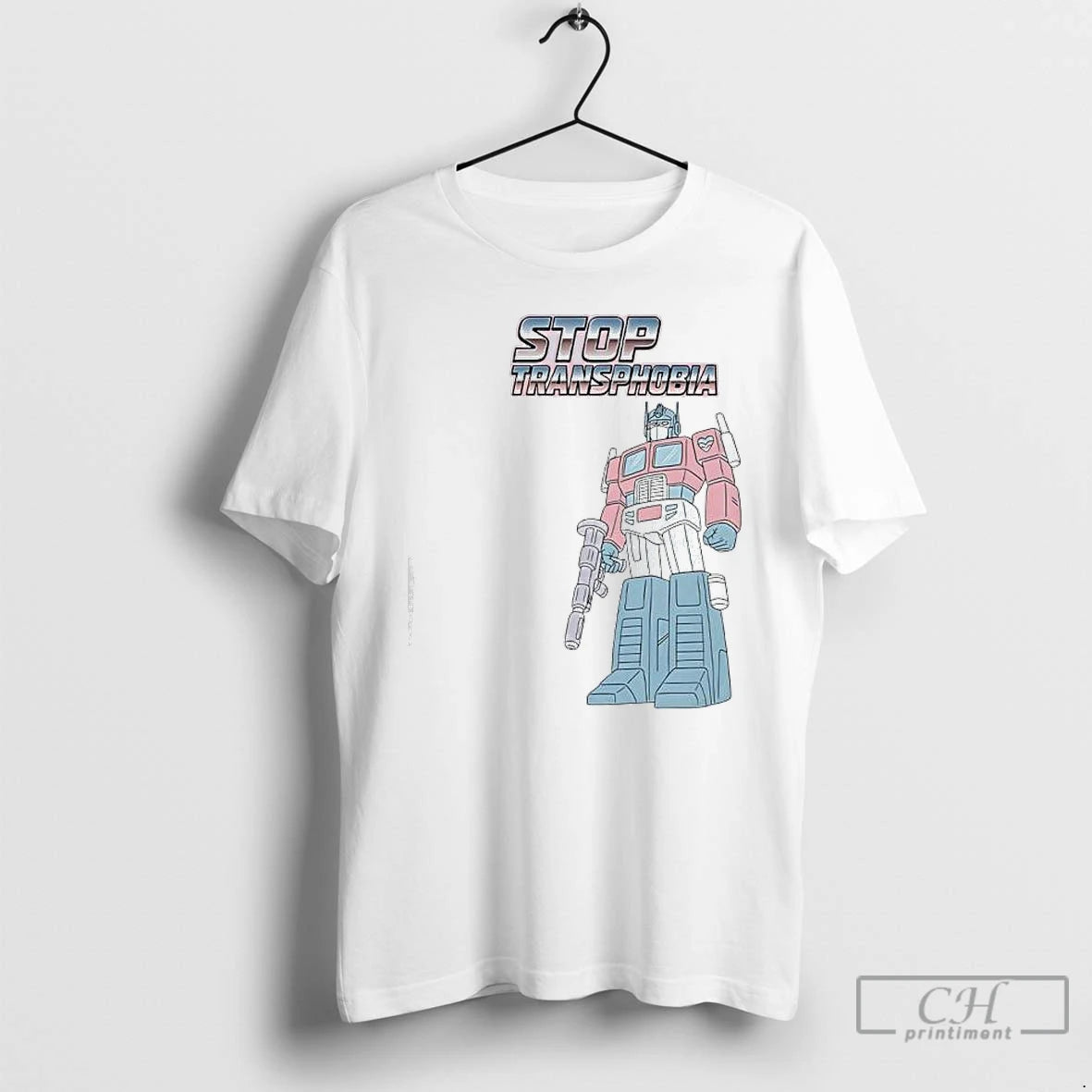Classic Stop Transphobia Optimus Prime From Transformers Graphic