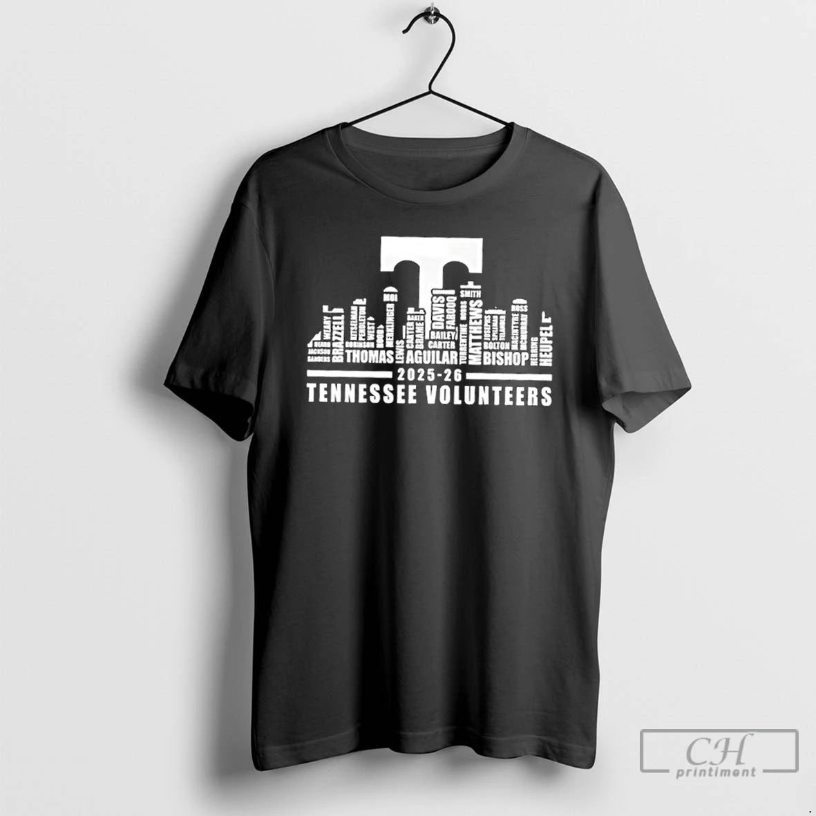 Classic Tennessee Volunteers 2025 26 All Names City Skyline