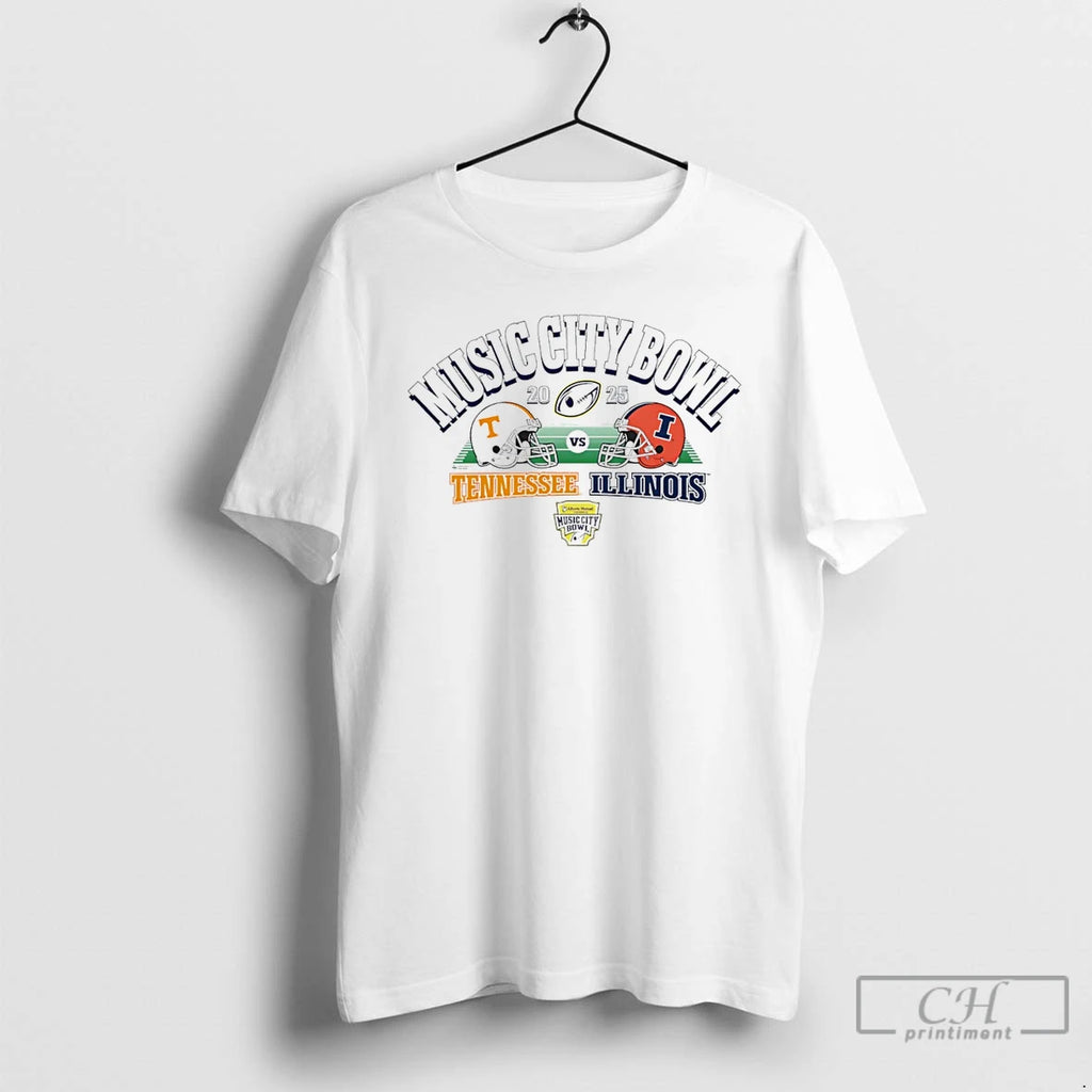 Classic Tennessee Volunteers Vs Illinois Fighting Illini 2025 Liberty Mutual Music City Bowl T Shirts