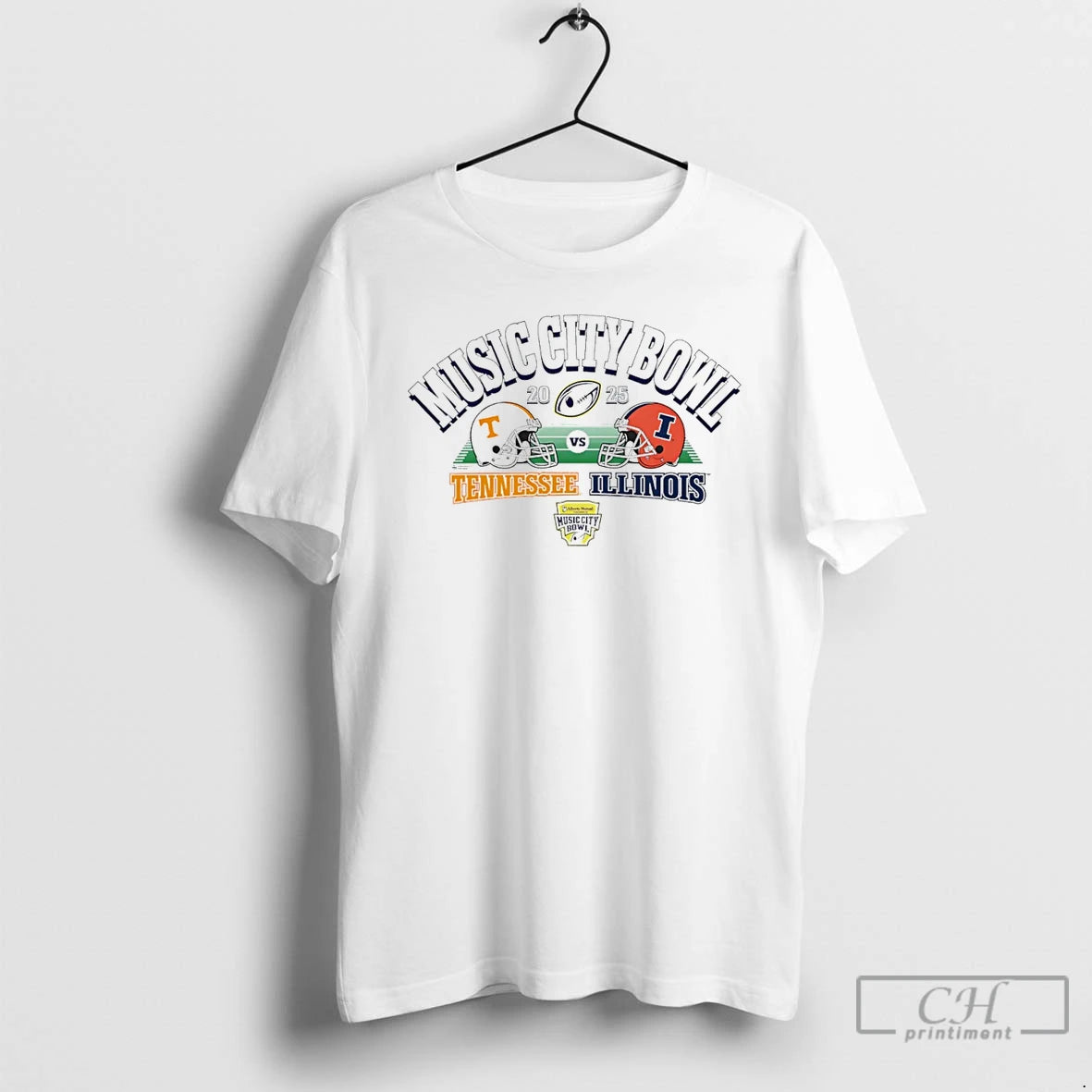 Classic Tennessee Volunteers Vs Illinois Fighting Illini 2025 Liberty Mutual Music City Bowl T Shirts