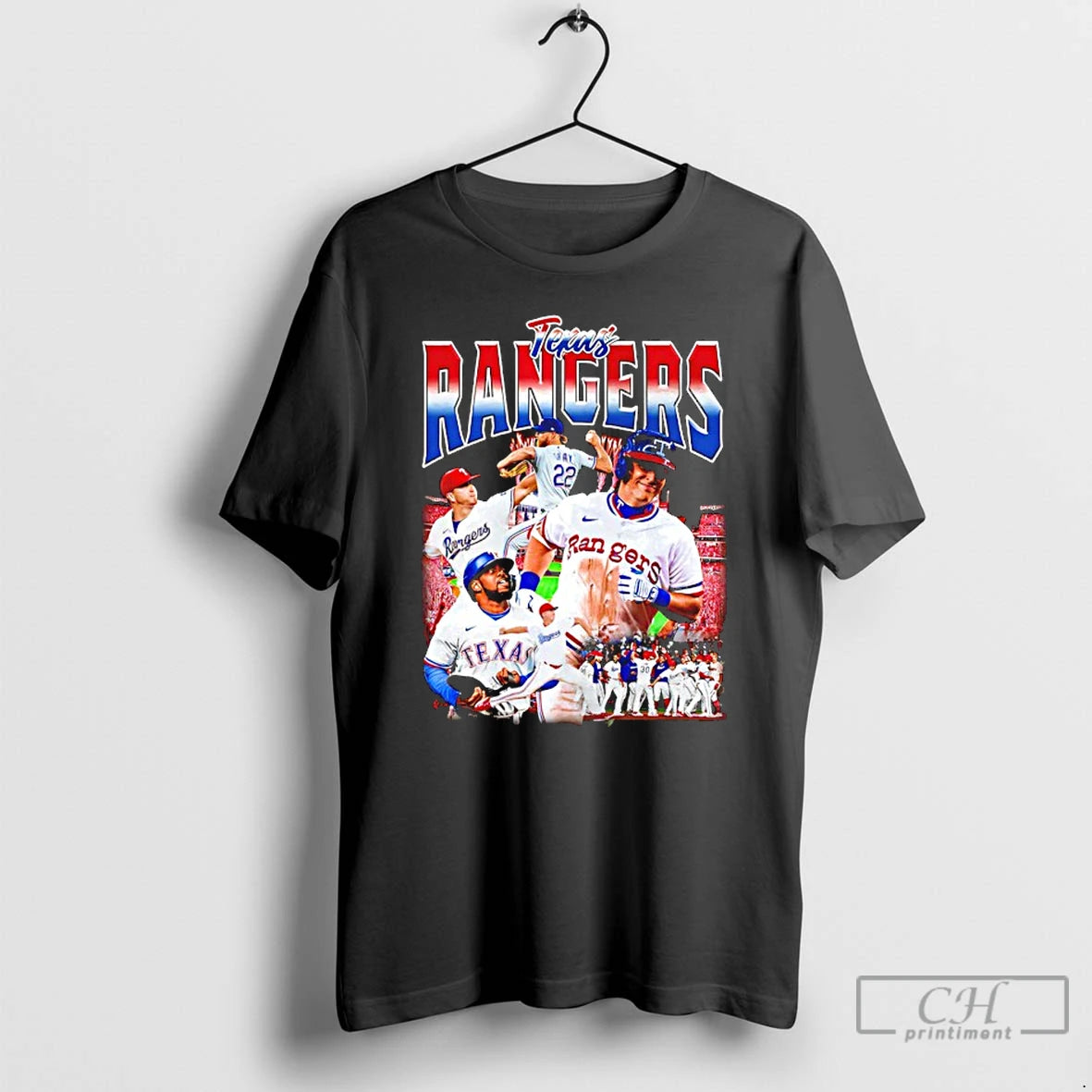 Classic Texas Rangers Team Collage Celebrate 2025