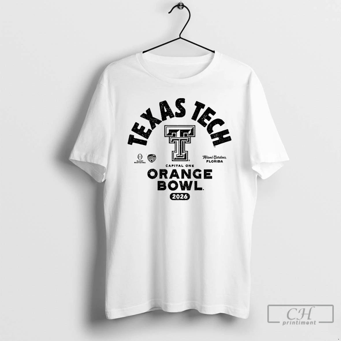 Classic Texas Tech Red Raiders 2026 Capital One Orange Bowl Bound Logo T Shirts Sweater