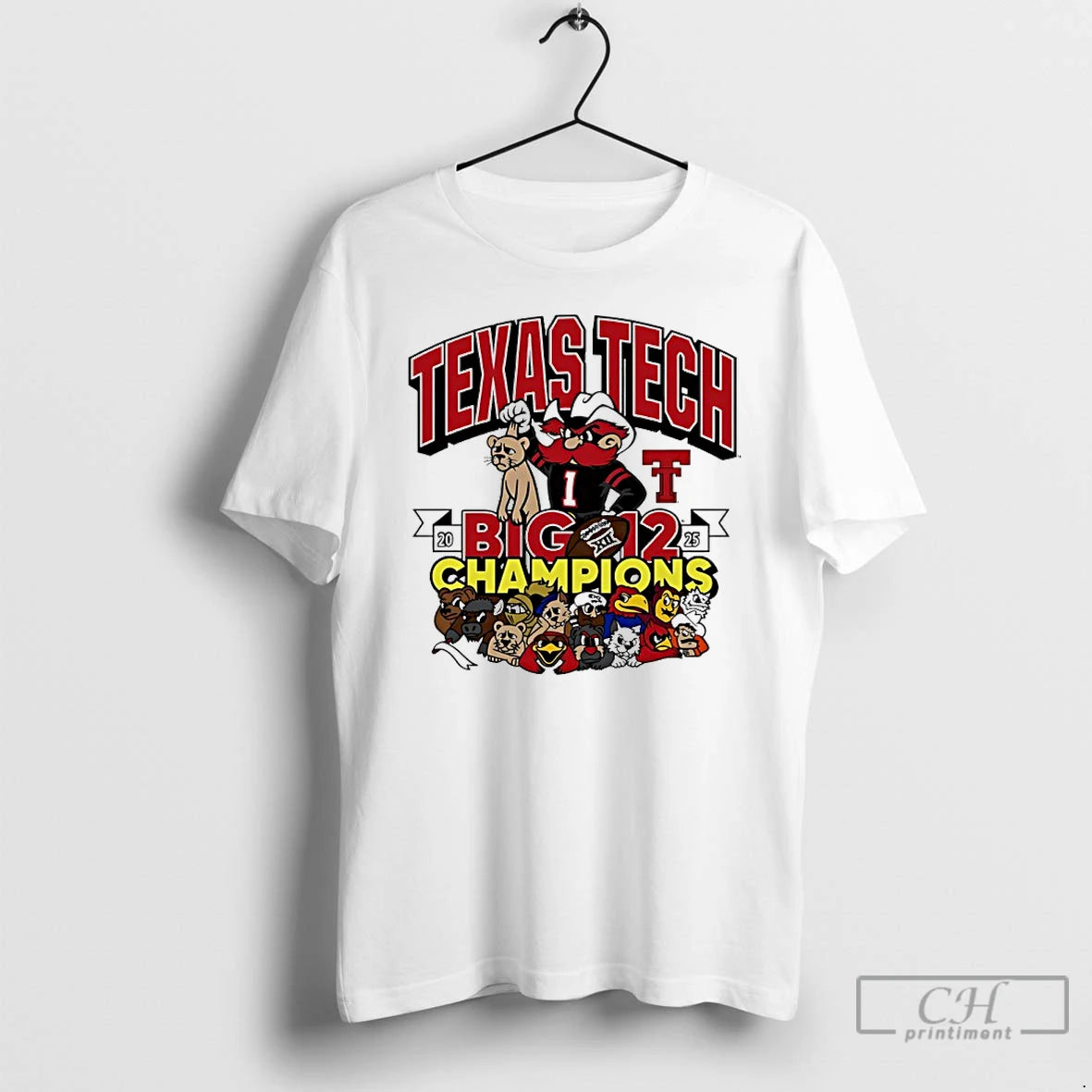 Classic Texas Tech Red Raiders Big 12 Championship Mascot 2025