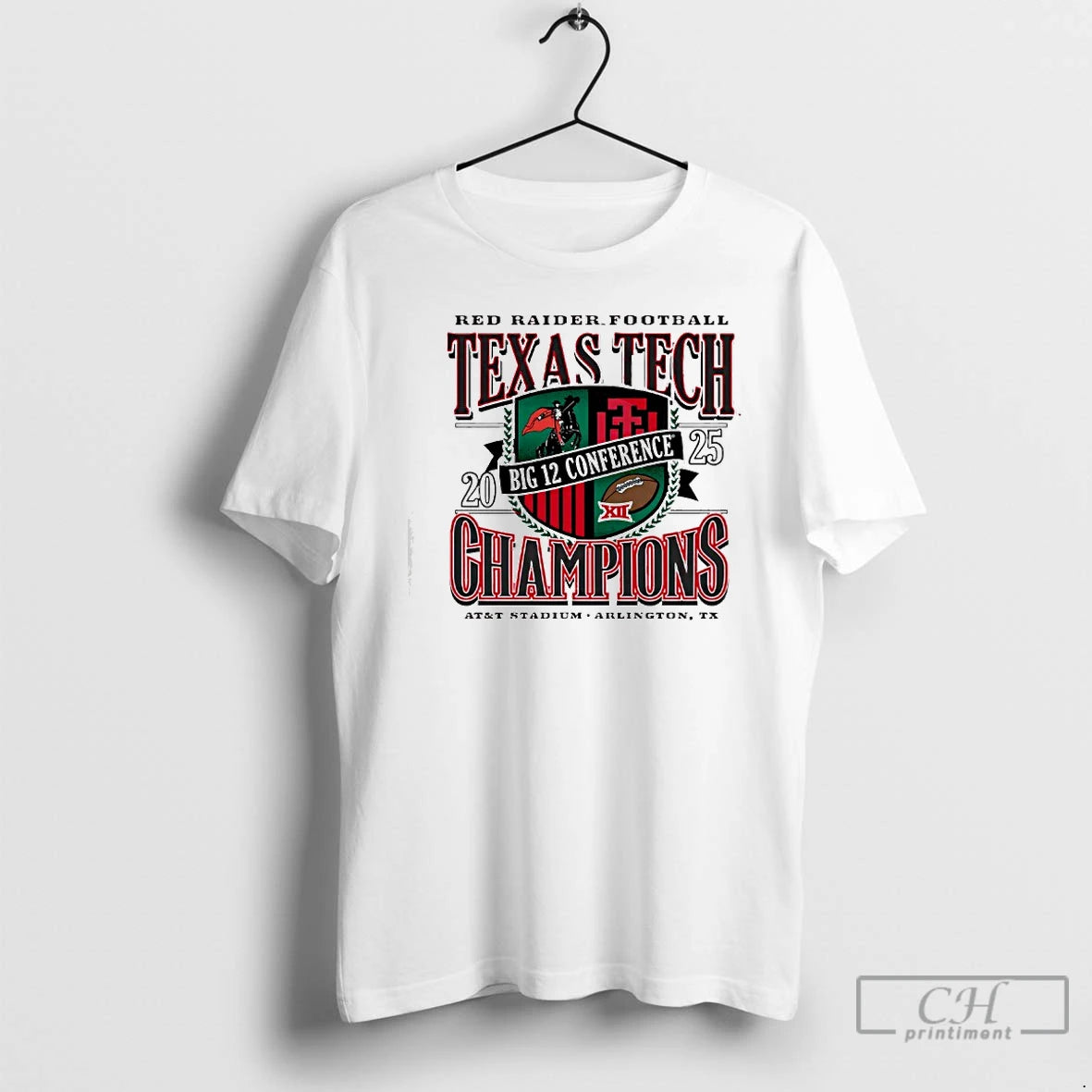 Classic Texas Tech Red Raiders Big 12 Football Champions Att Stadium Arlington Tx T Shirts