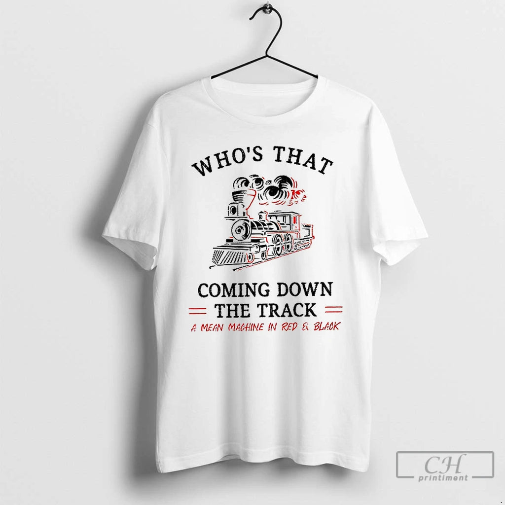 Classic The Dawgs Georgia Whos That Coming Down The Track A Mean Machine In Red