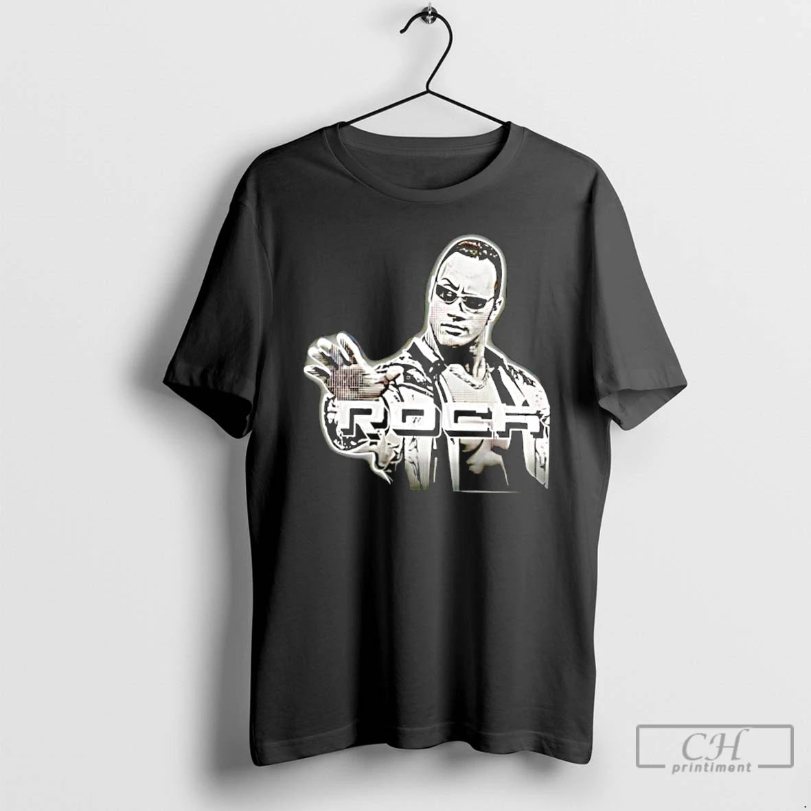 Classic The Rock Johnson Halftone 90s Vintage