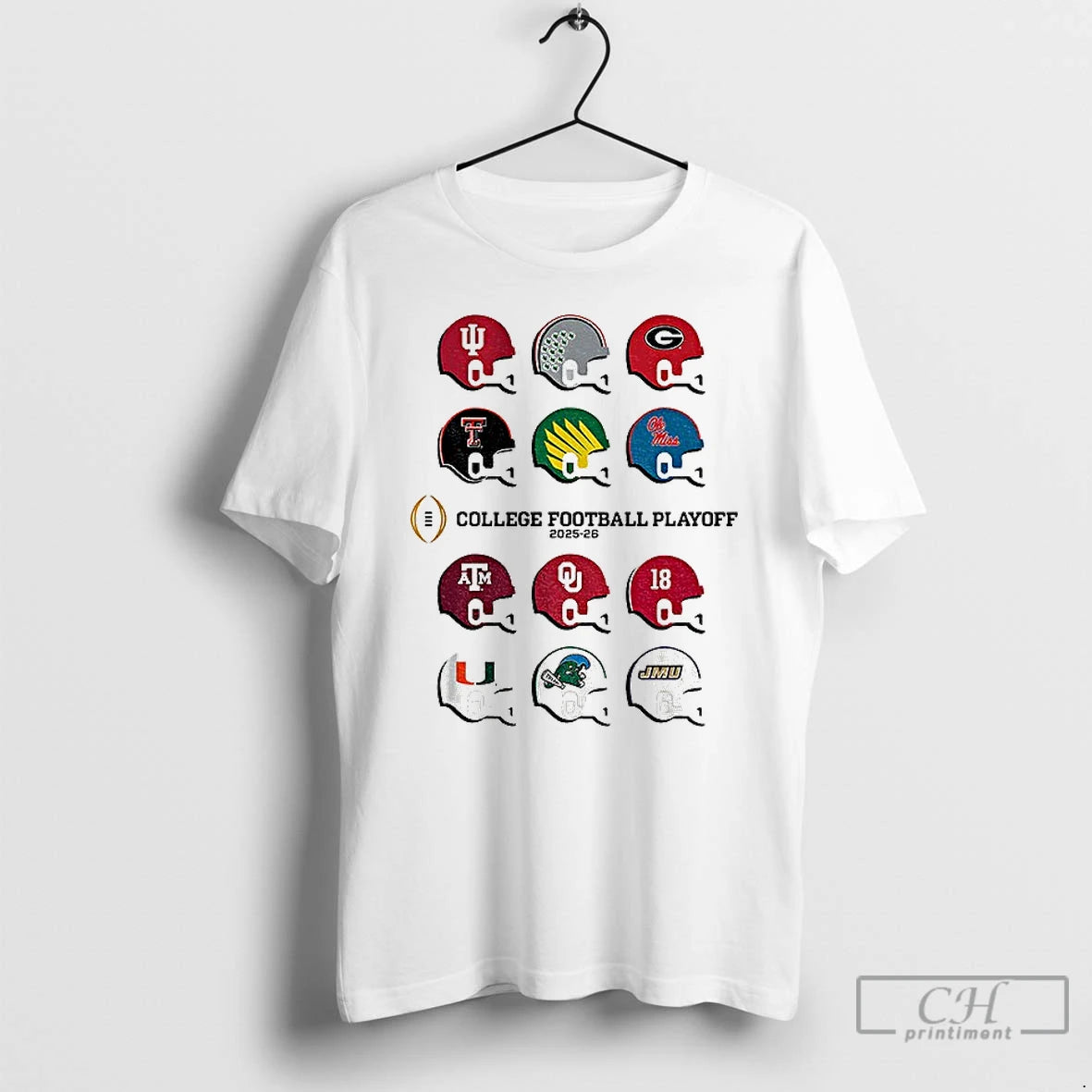 Classic Toy Team Helmets 2025 Cfp Field College Football Playoff 2025 2026 T Shirts Sweater