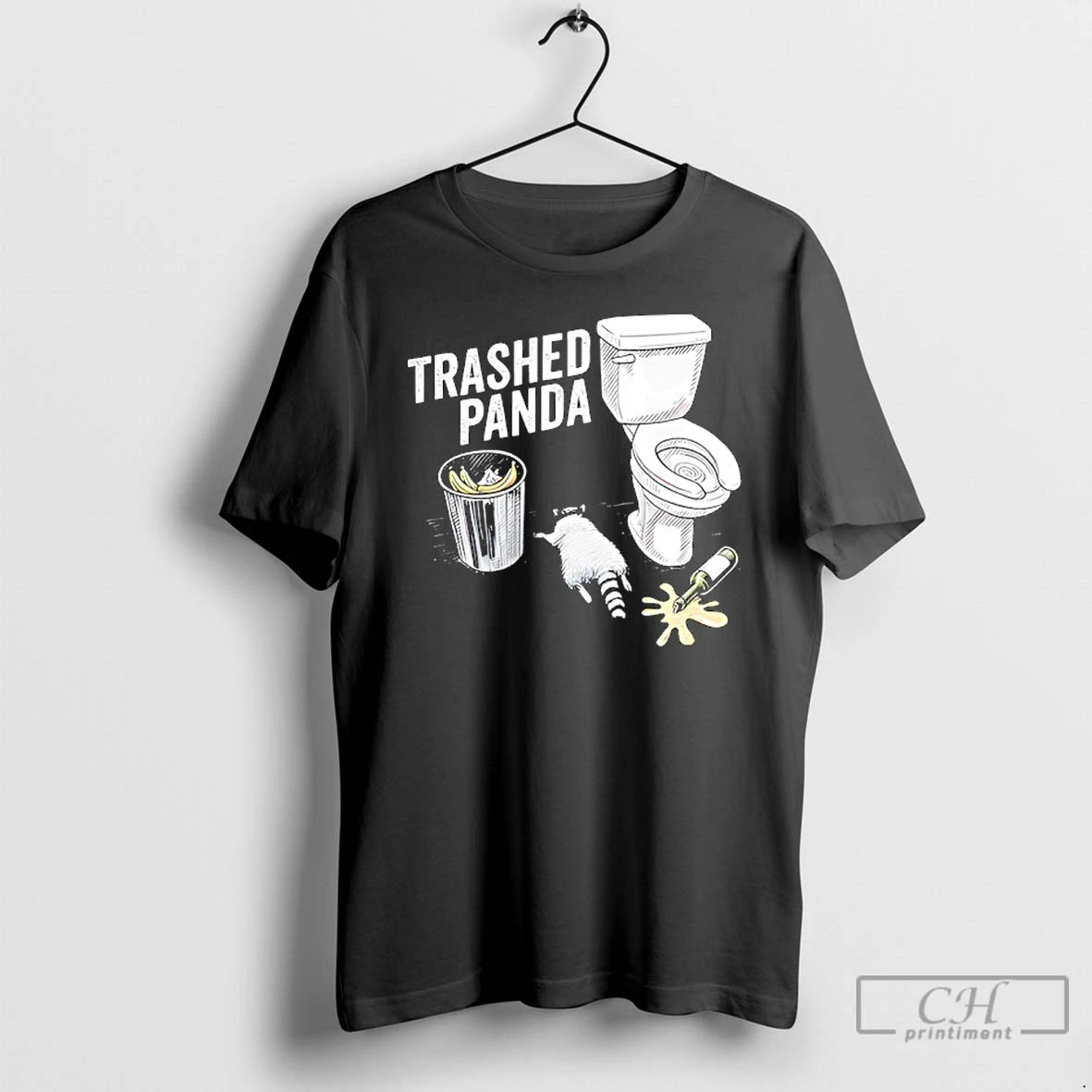 Classic Trashed Panda Funny Drunk Raccoon