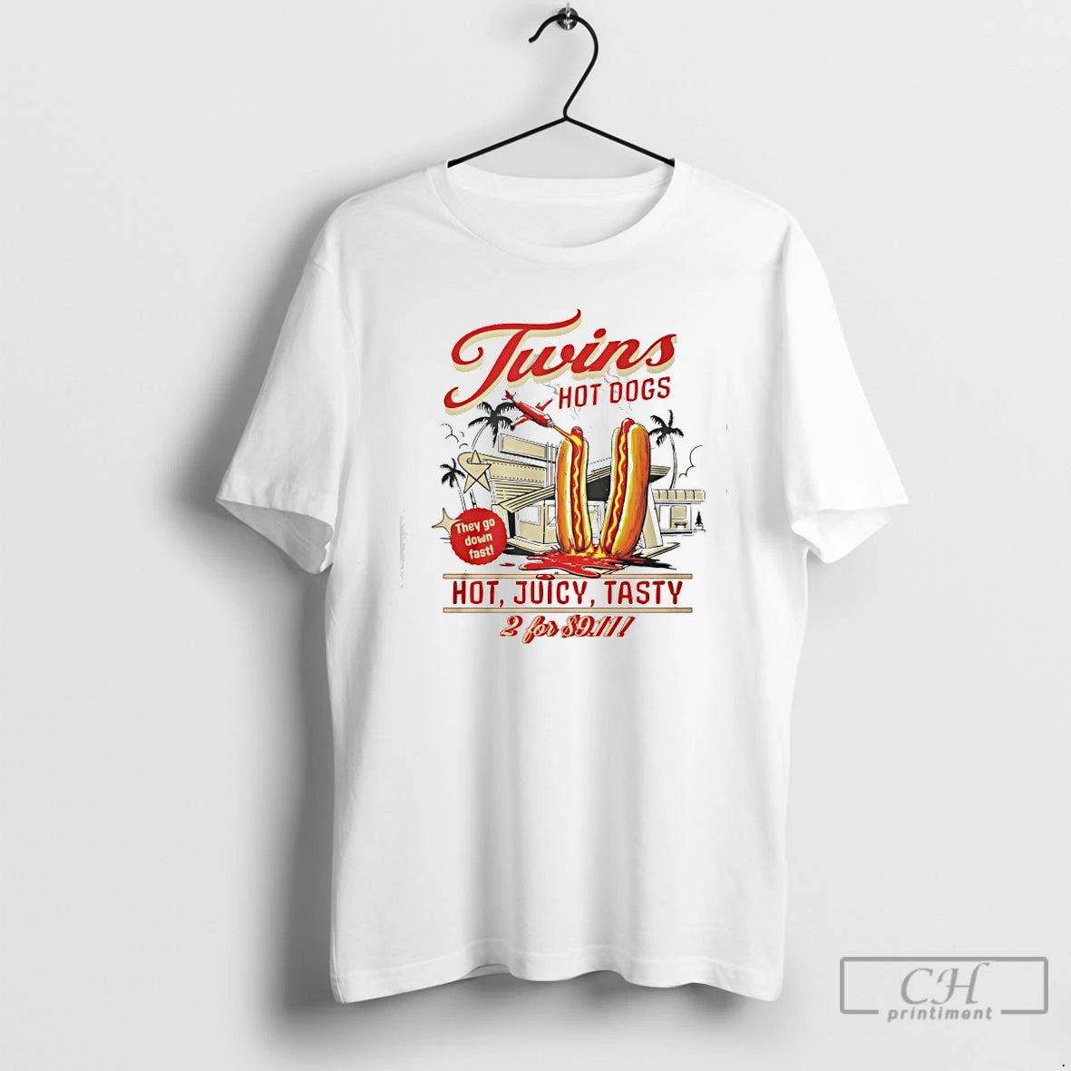 Classic Twins Hot Dogs Hot Juicy Tasty