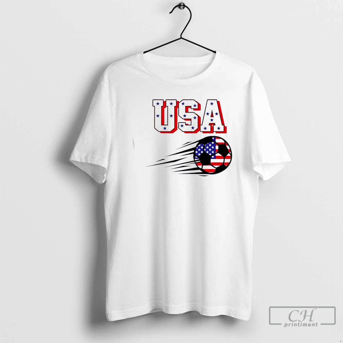 Classic Usa Soccer Fan America Flag