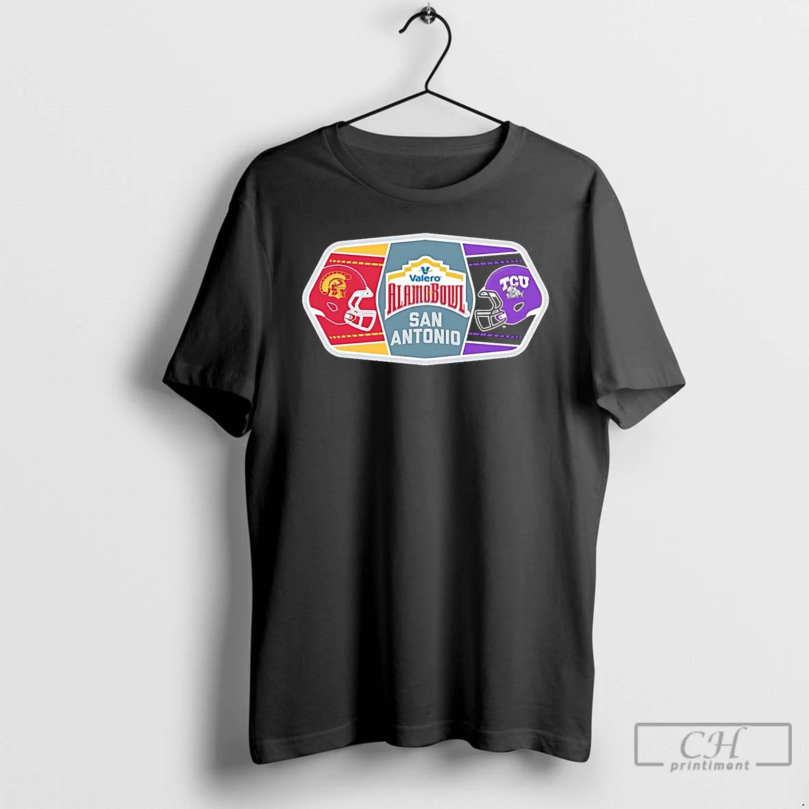 Classic Usc Trojans Vs Tcu Horned Frogs 2025 Valero Alamo Bowl Helmet T Shirts Sweater