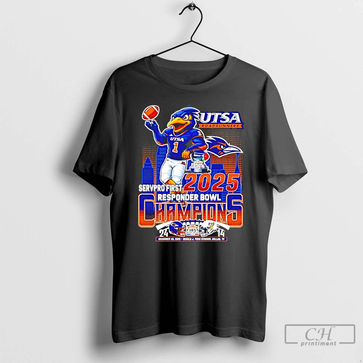 Classic Utsa Roadrunners 2025 Servpro First Responder Bowl Mascot