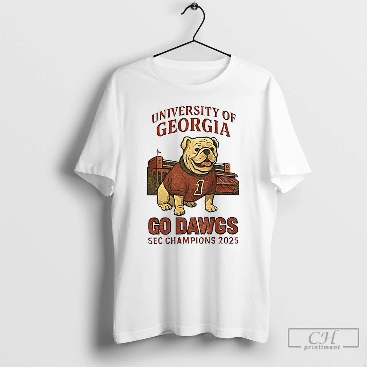 Classic University Of Georgia Bulldog Football Go Dawgs Sec Champions 2025