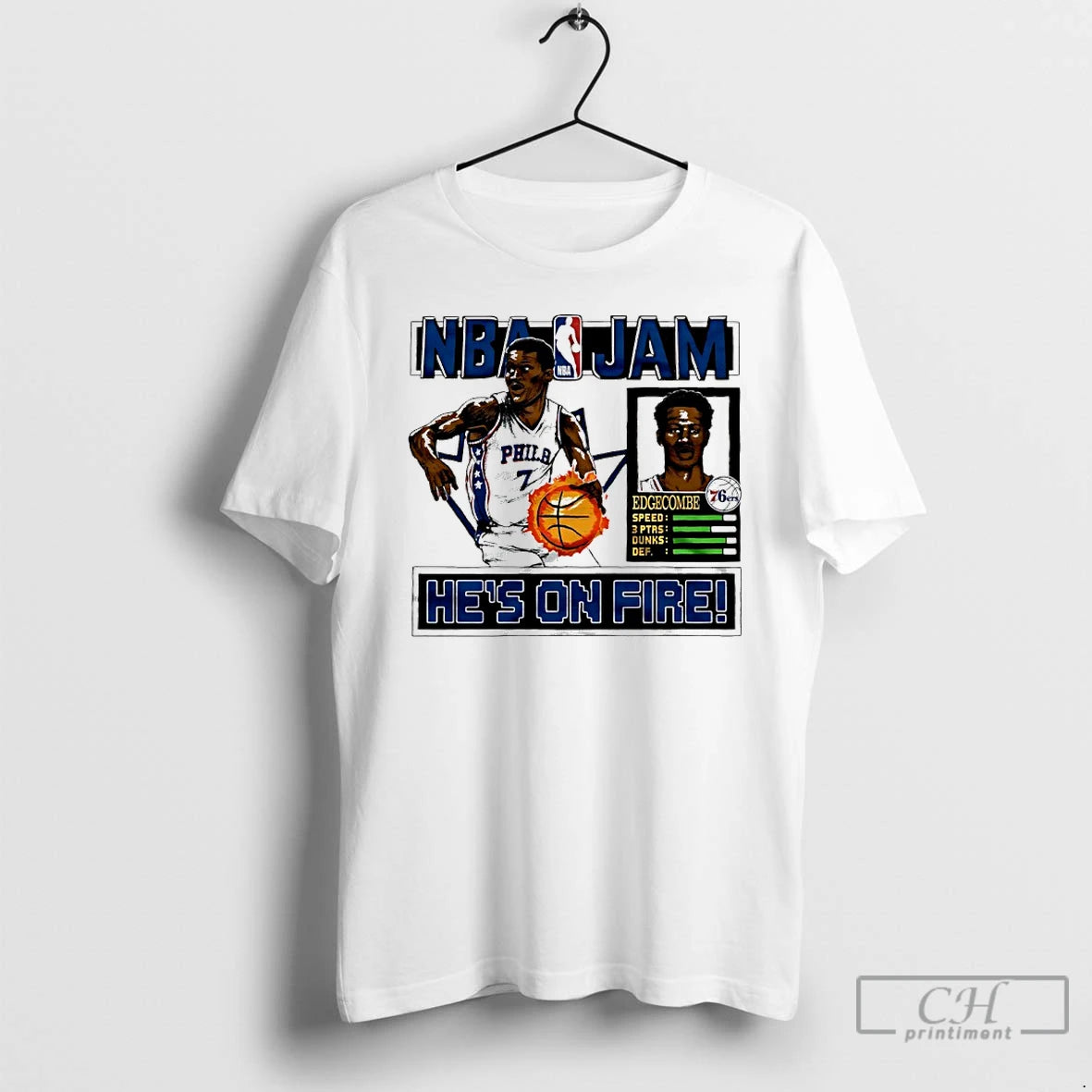 Classic V J Edgecombe Hes On Fire Philadelphia 76ers Nba Jam
