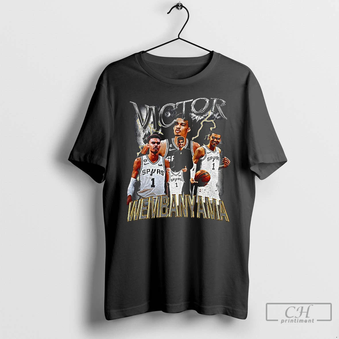 Classic Victor Wembanyama San Antonio Spurs Nba 90s Style Graphic 2025