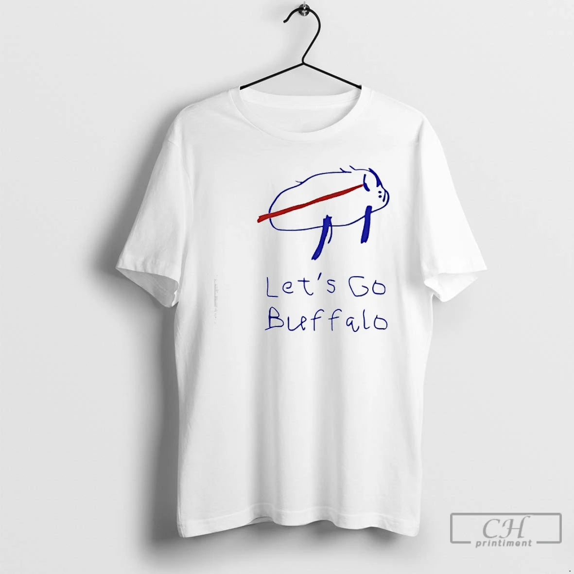 Classic Vintage Buffalo Football Lets Go Logo