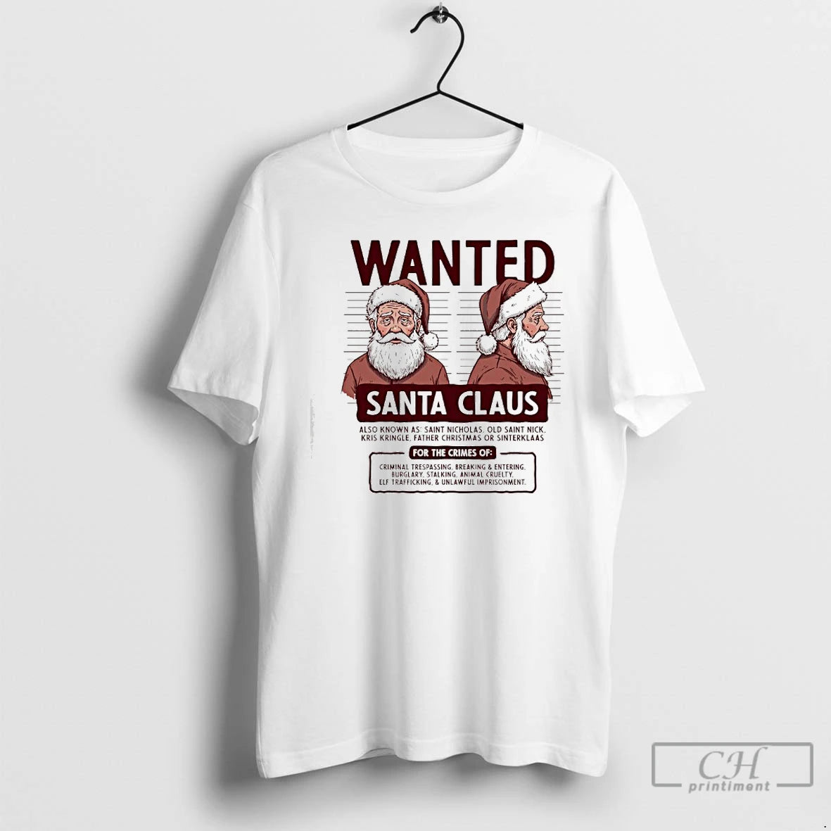 Classic Wanted Santa Claus Also Known As Saint Nicholas Old Saint Nick Kris Kringle Father