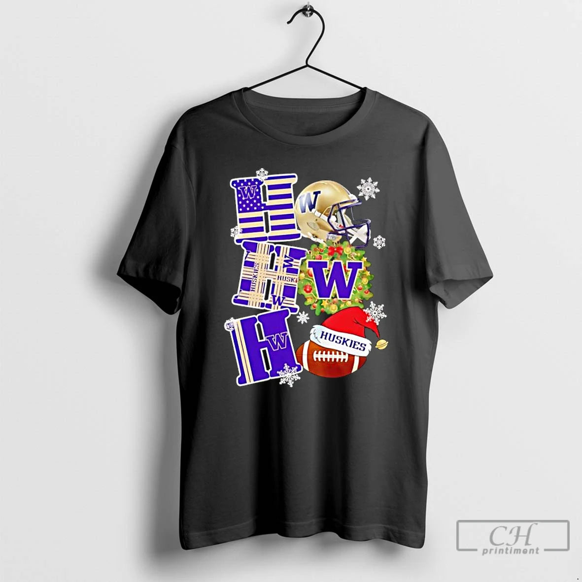 Classic Washington Huskies Ho Ho Ho Christmas