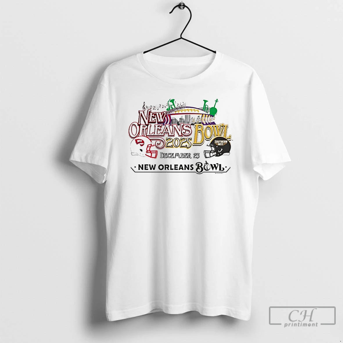 Classic Western Kentucky Vs Southern Miss 2025 New Orleans Bowl Music City T Shirts Sweater