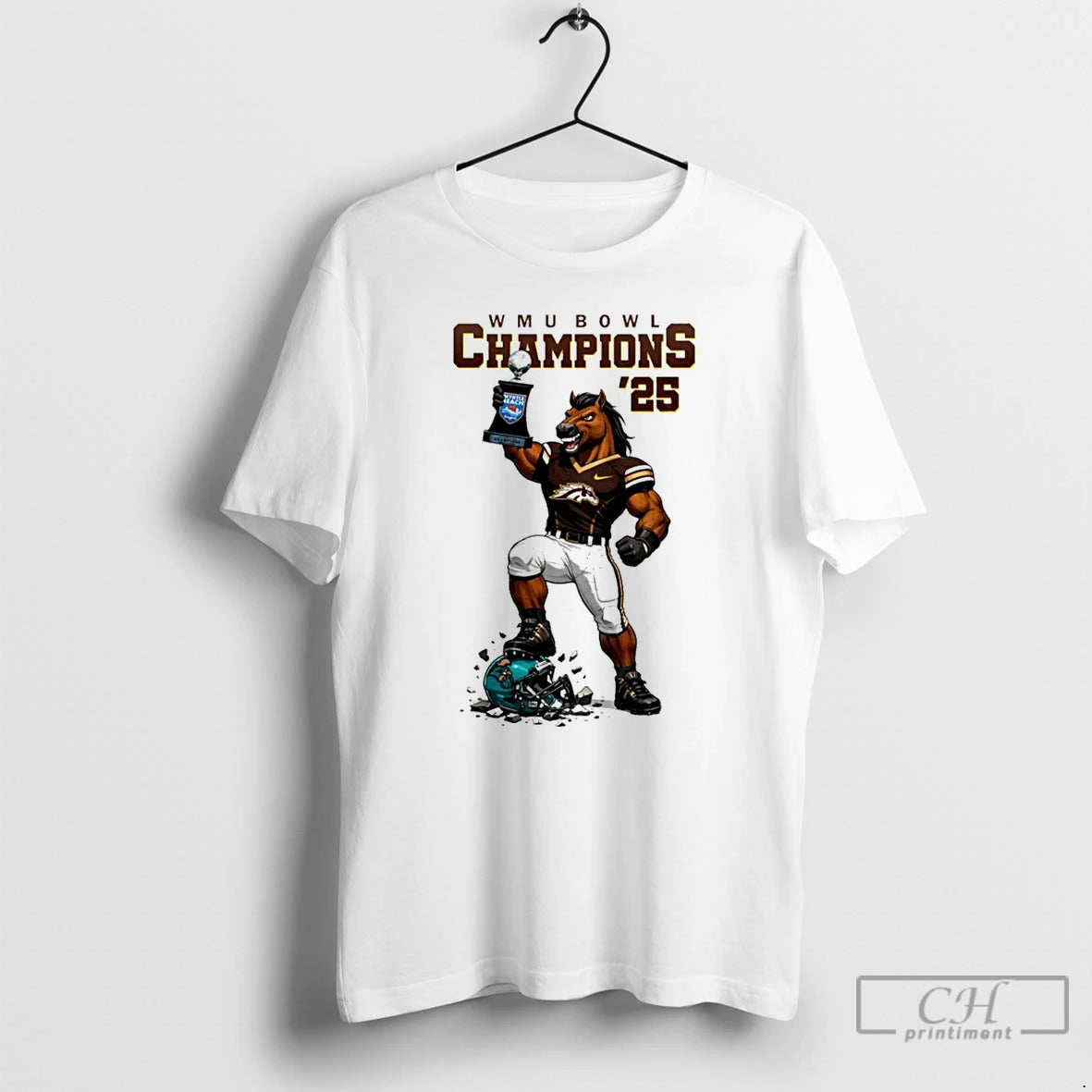 Classic Western Michigan Broncos Myrtle Beach Bowl Champions 2025 Football Mascot