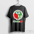 Classic Wisconsin City Sports Green Bay Packers Milwaukee Bucks X Wisconsin Badgers Logo T Shirts